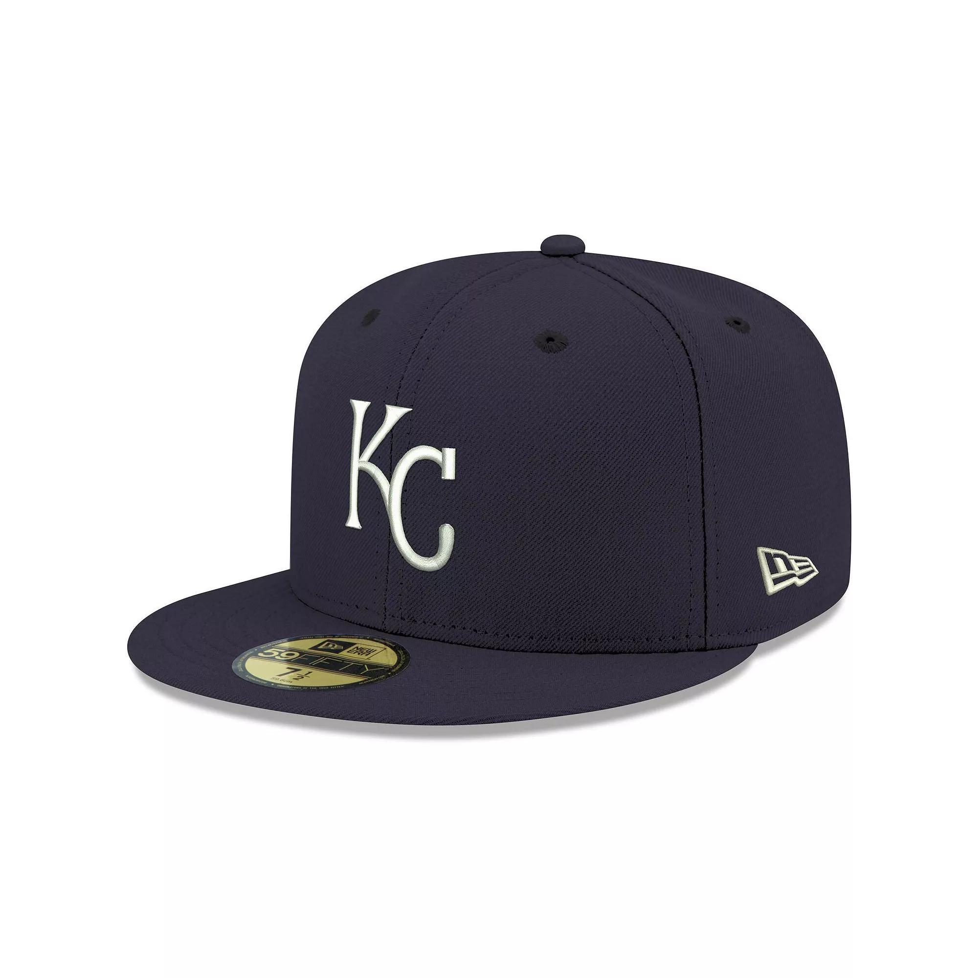 Men's New Era Navy Cincinnati Reds Logo White 59FIFTY Fitted Hat, Size: 7 1/8, Red Blue Product Image