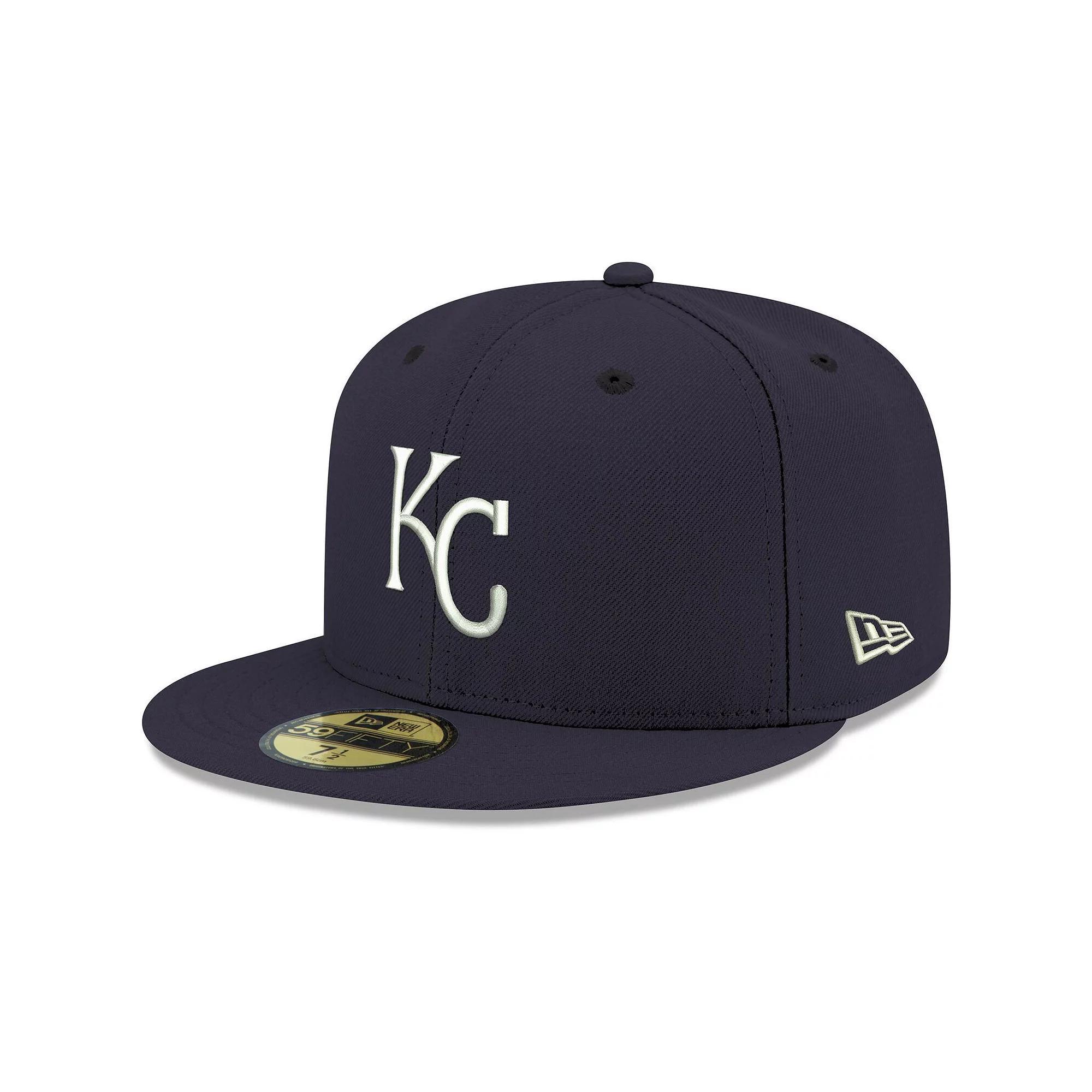 Men's New Era Navy Cincinnati Reds Logo White 59FIFTY Fitted Hat, Size: 7 1/8, Red Blue Product Image