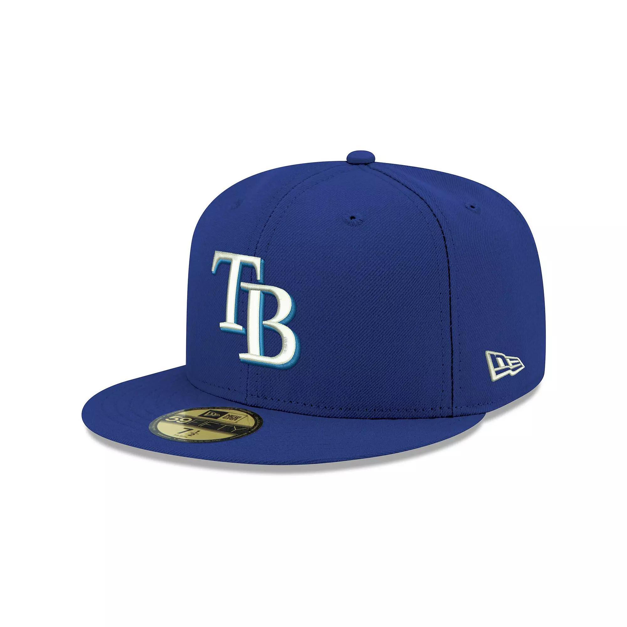 Men's New Era Navy Cincinnati Reds Logo White 59FIFTY Fitted Hat, Size: 7 1/8, Red Blue Product Image