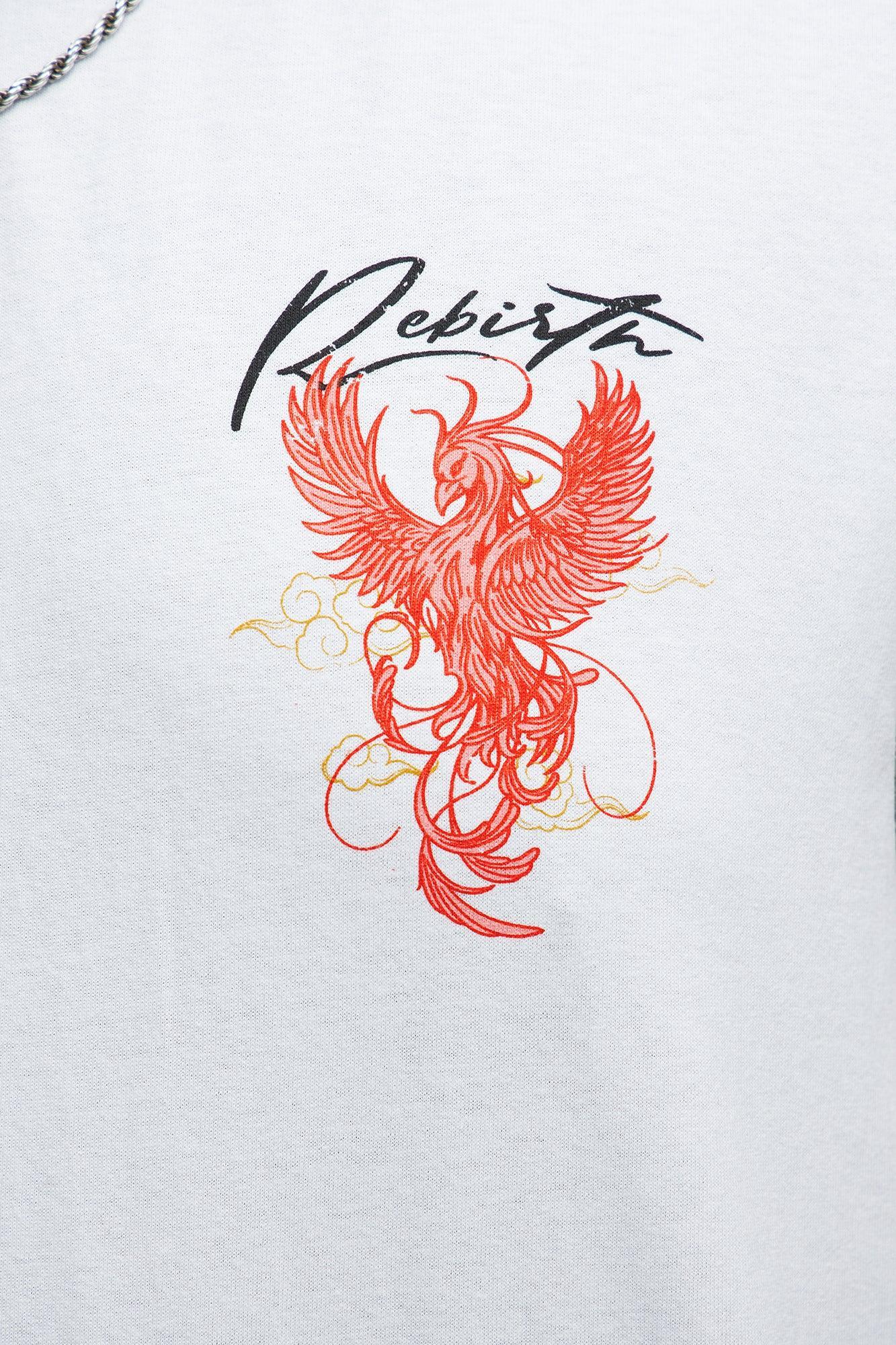 Rebirth Rise Again Muscle Tee - White Product Image