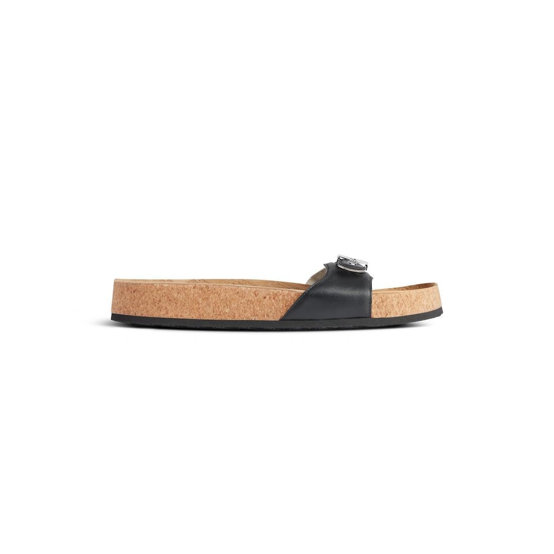 Women's Balenciaga I Scholl Flat Sandal in Black Product Image