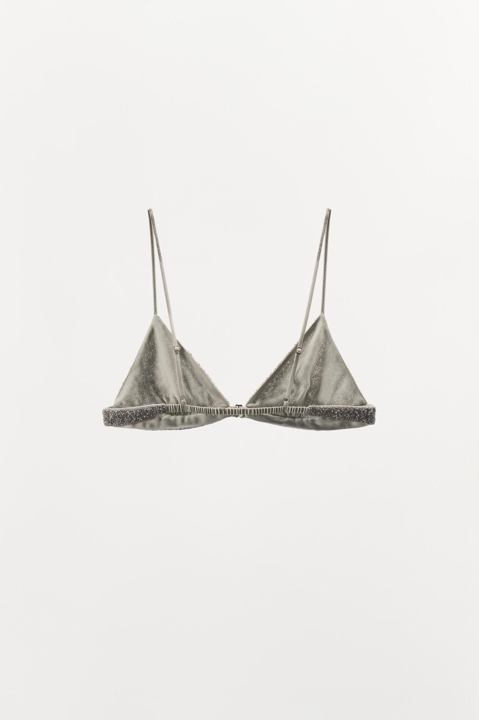 EMBOSSED BEADED BRA Product Image