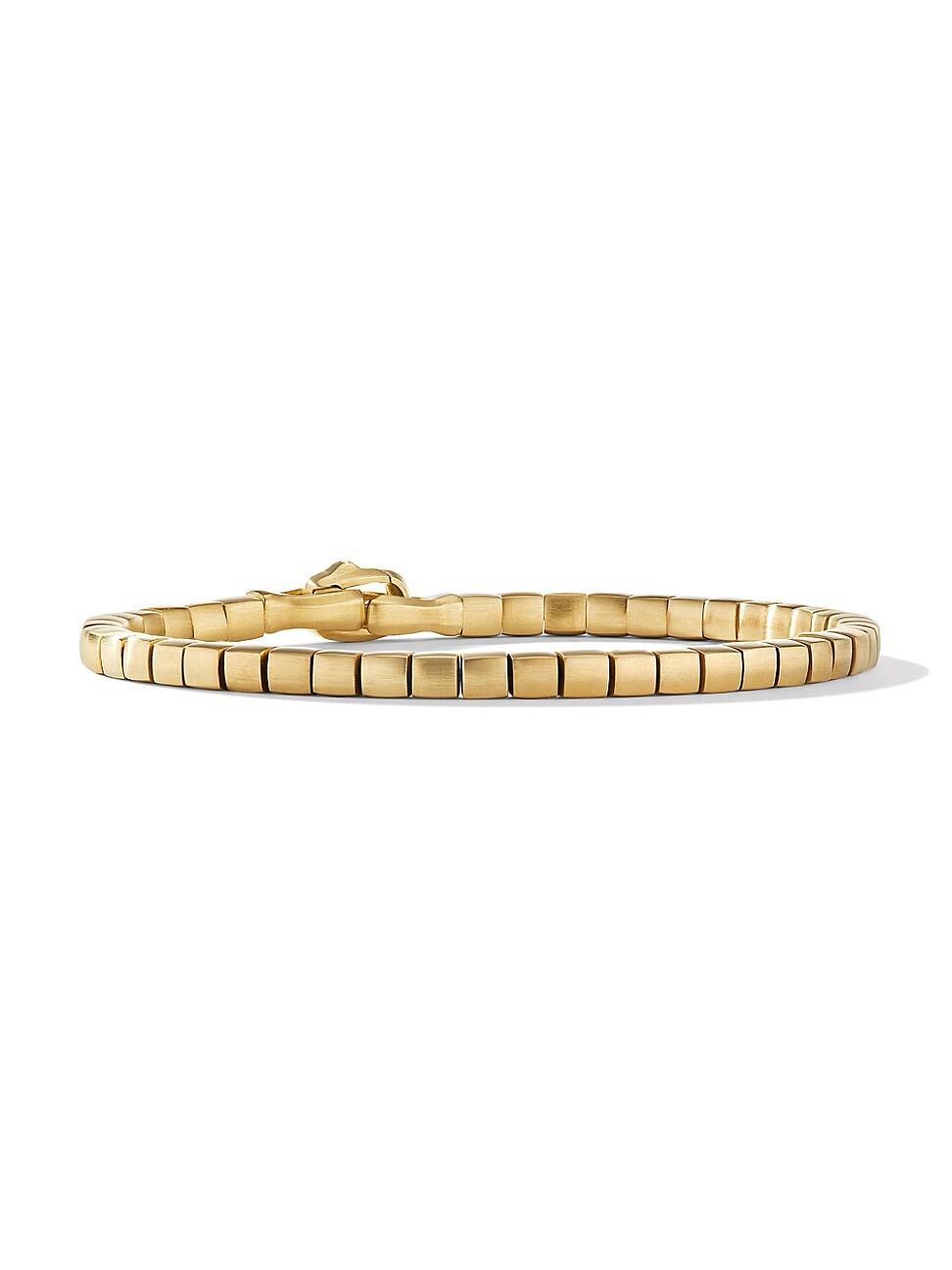 David Yurman Mens Spiritual Beads Cushion Bracelet in 18K Yellow Gold, 4mm Product Image
