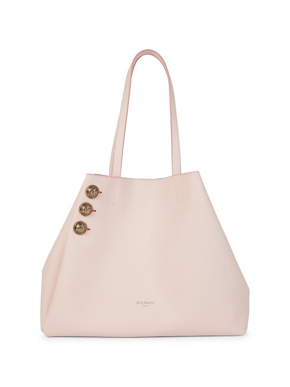 Embleme Shopper Tote Bag in Smooth Leather Product Image