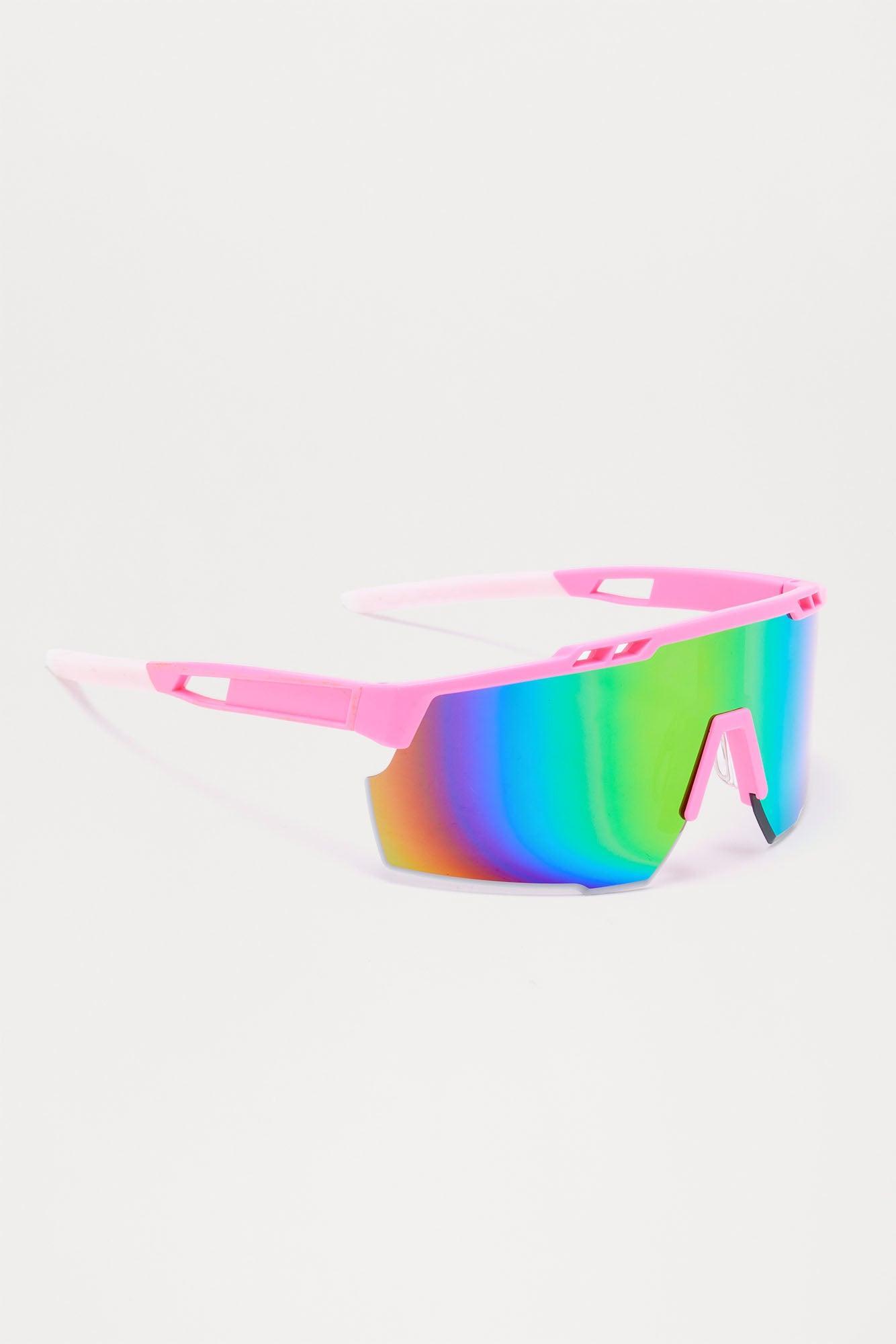 Places To See Shield Sunglasses - Pink Female Product Image