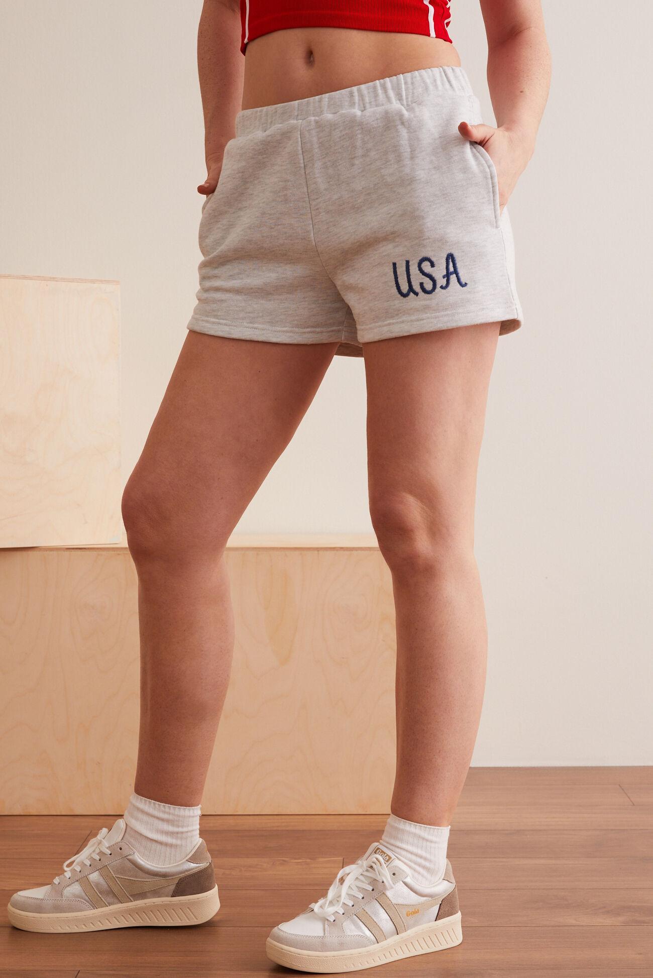 USA Embroidered Lounge Shorts Product Image