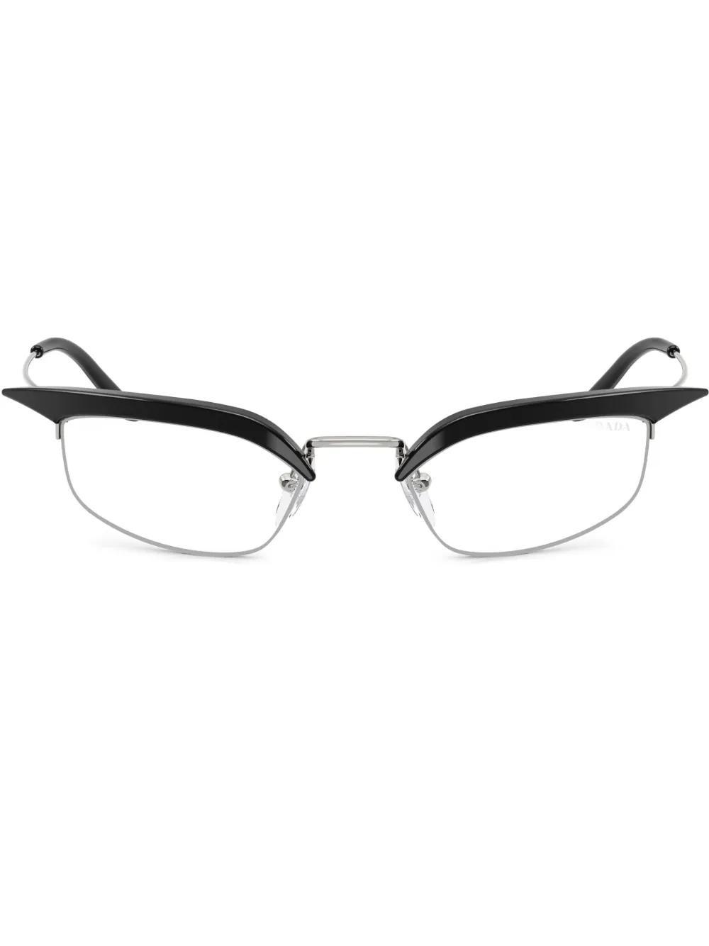 PRADA Brille Mit Geometrischem Gestell In Schwarz Product Image