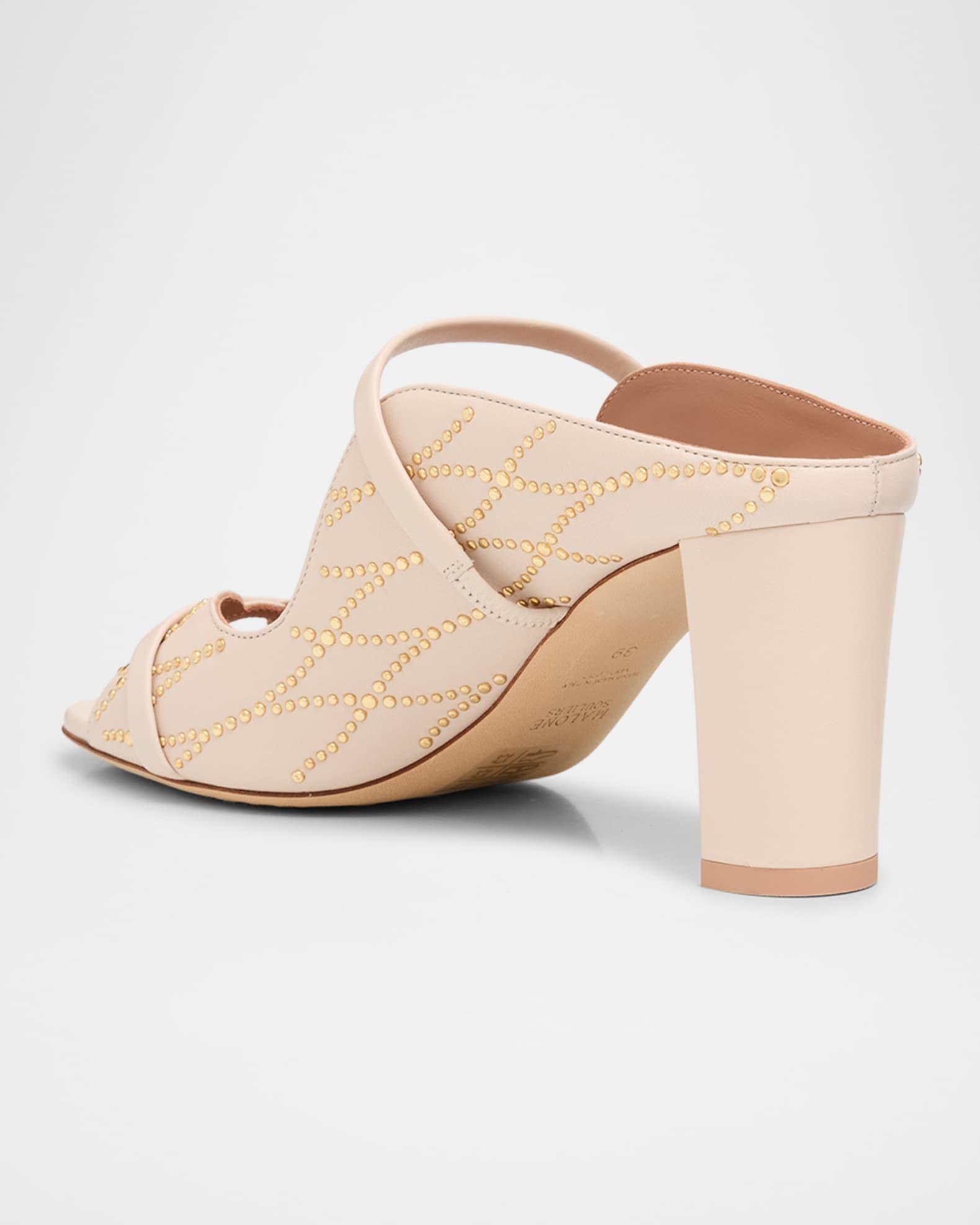 Norah Nappa Leather Block-Heel Sandals Product Image