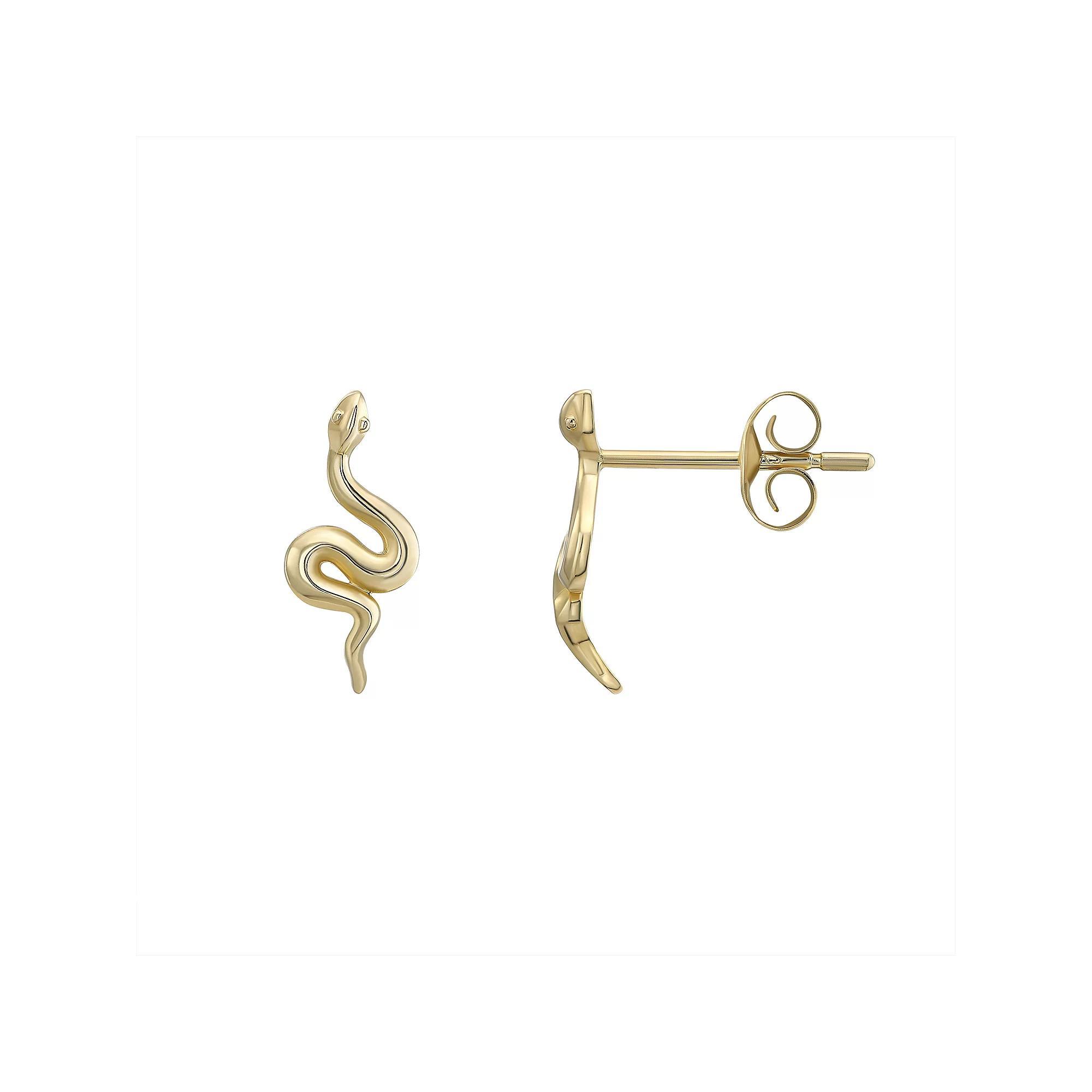 Forever 14K Snake Stud Earrings, Women's, 14k Gold Product Image