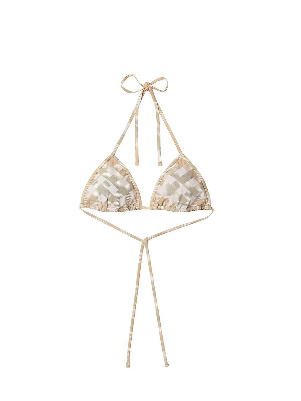 Signature Check Triangle Bikini Top Product Image