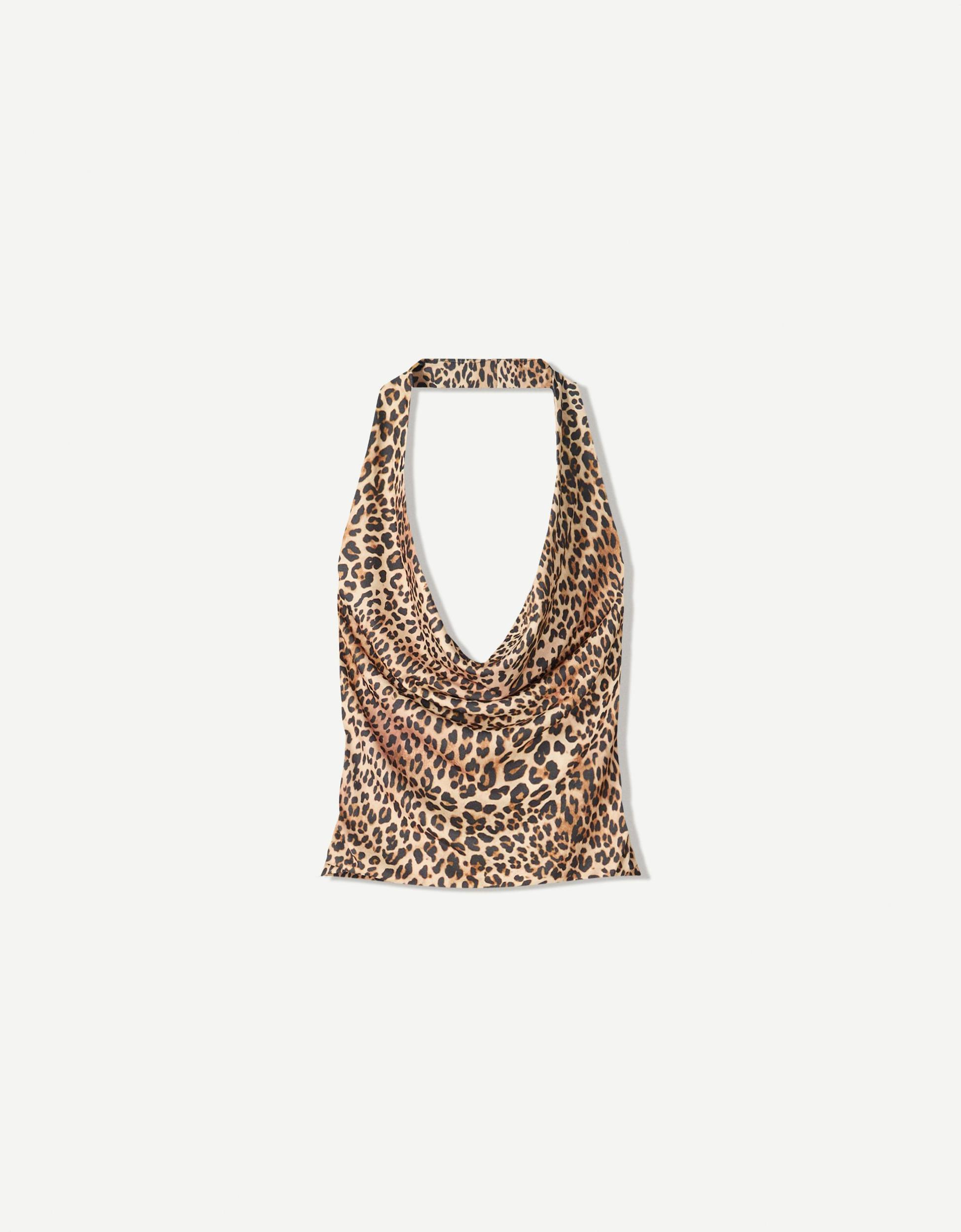 Draped halter neck top Product Image