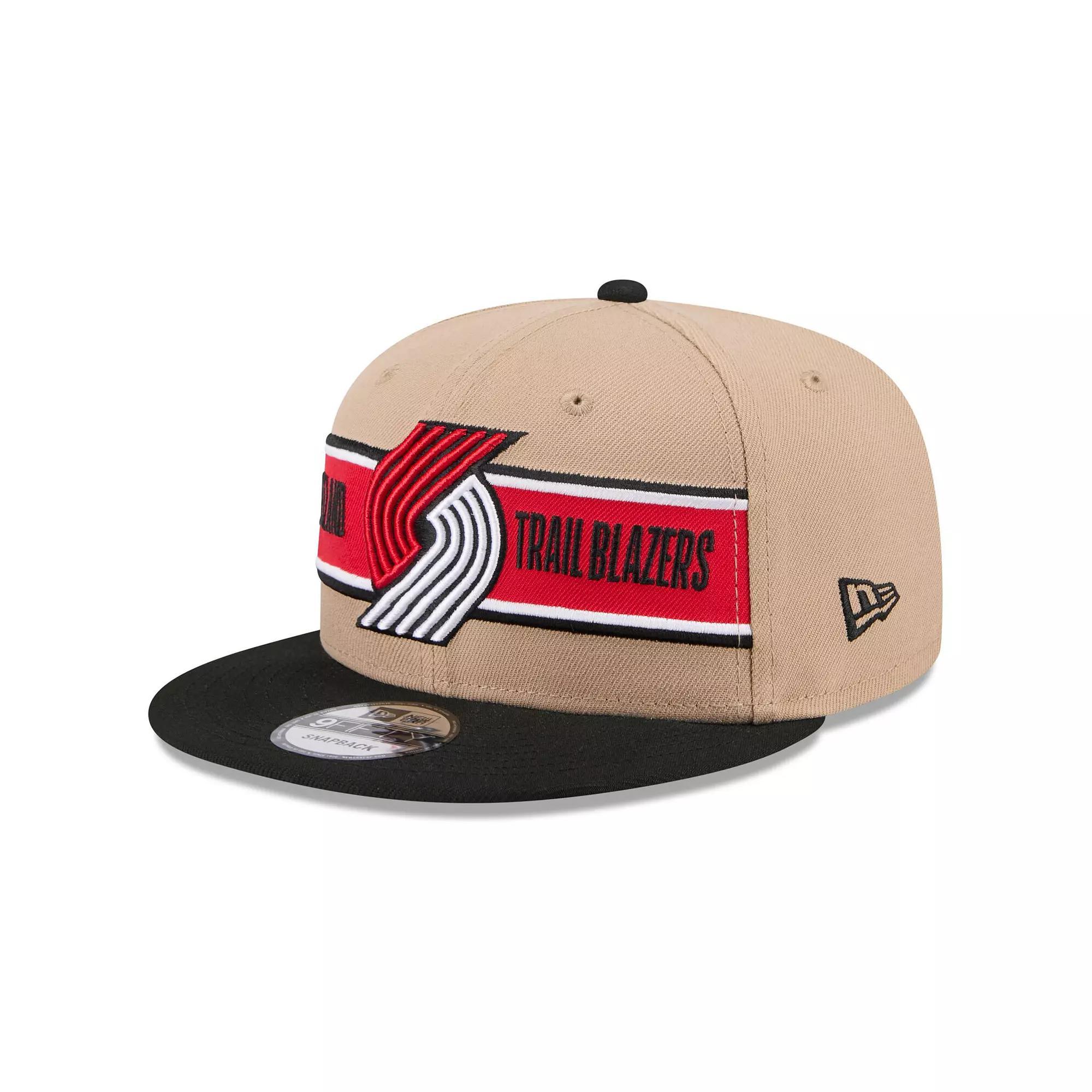 Mens New Era Tan/Black Portland Trail Blazers 2024 NBA Draft 9FIFTY Snapback Hat Product Image