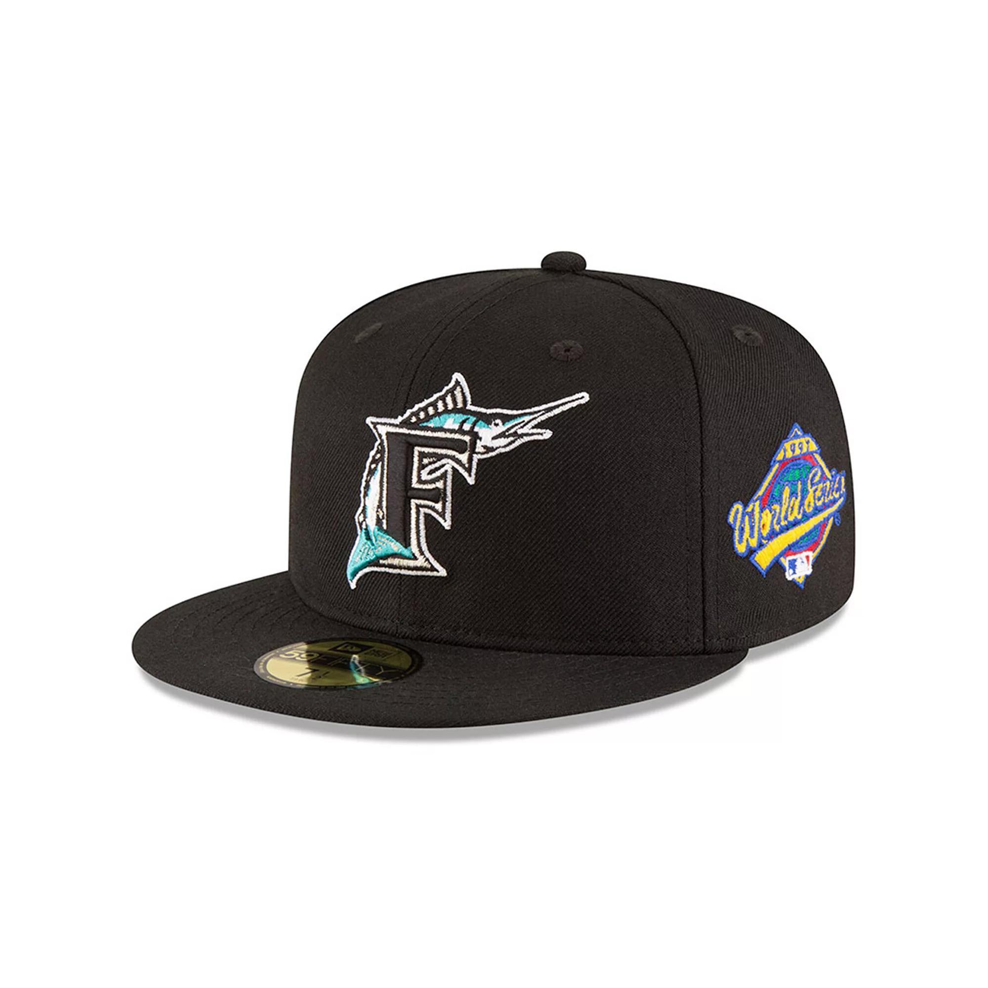Men's New Era Black Florida Marlins 1997 World Series Wool 59FIFTY Fitted Hat, Size: 7 3/4, Mlb Black Product Image