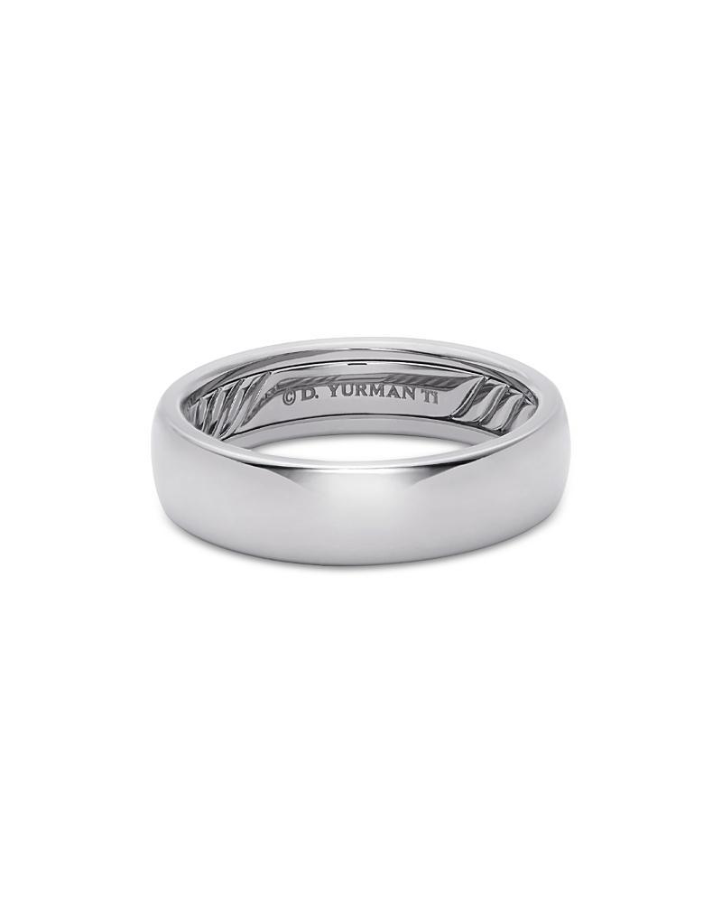 David Yurman Mens Gray Titanium Classic Polished Band Product Image