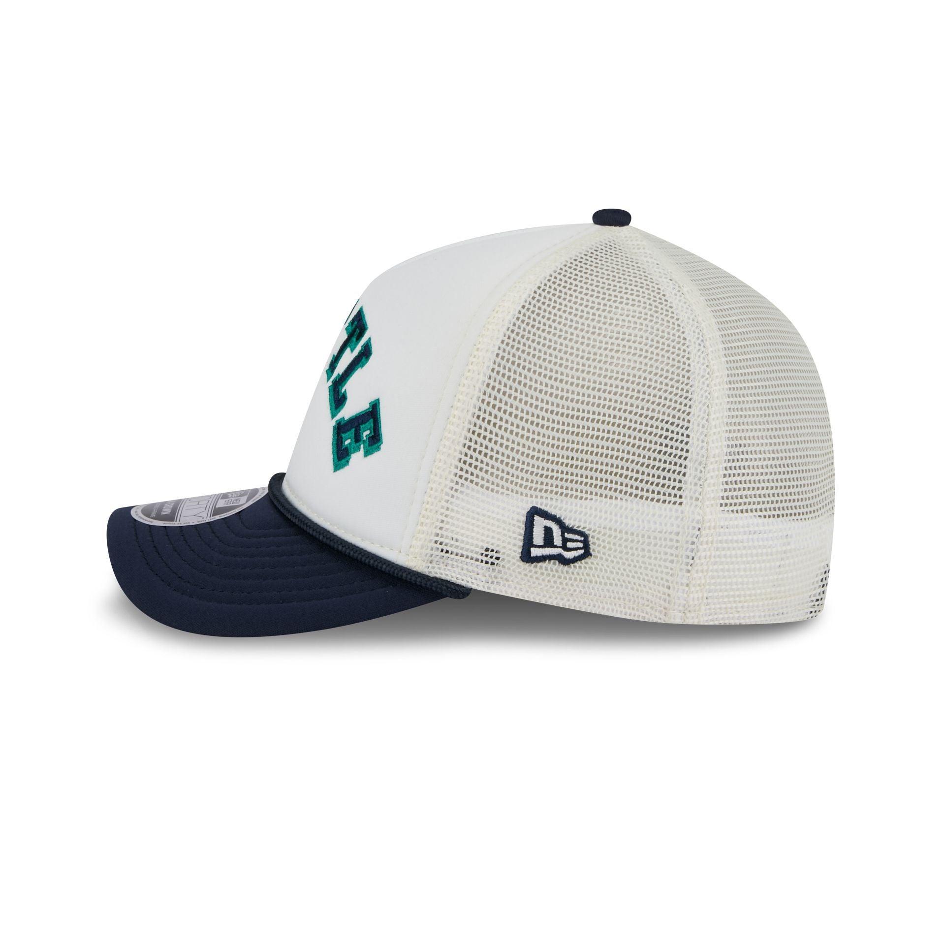 Seattle Mariners Chrome Arch 9FORTY M-Crown A-Frame Trucker Hat Male Product Image