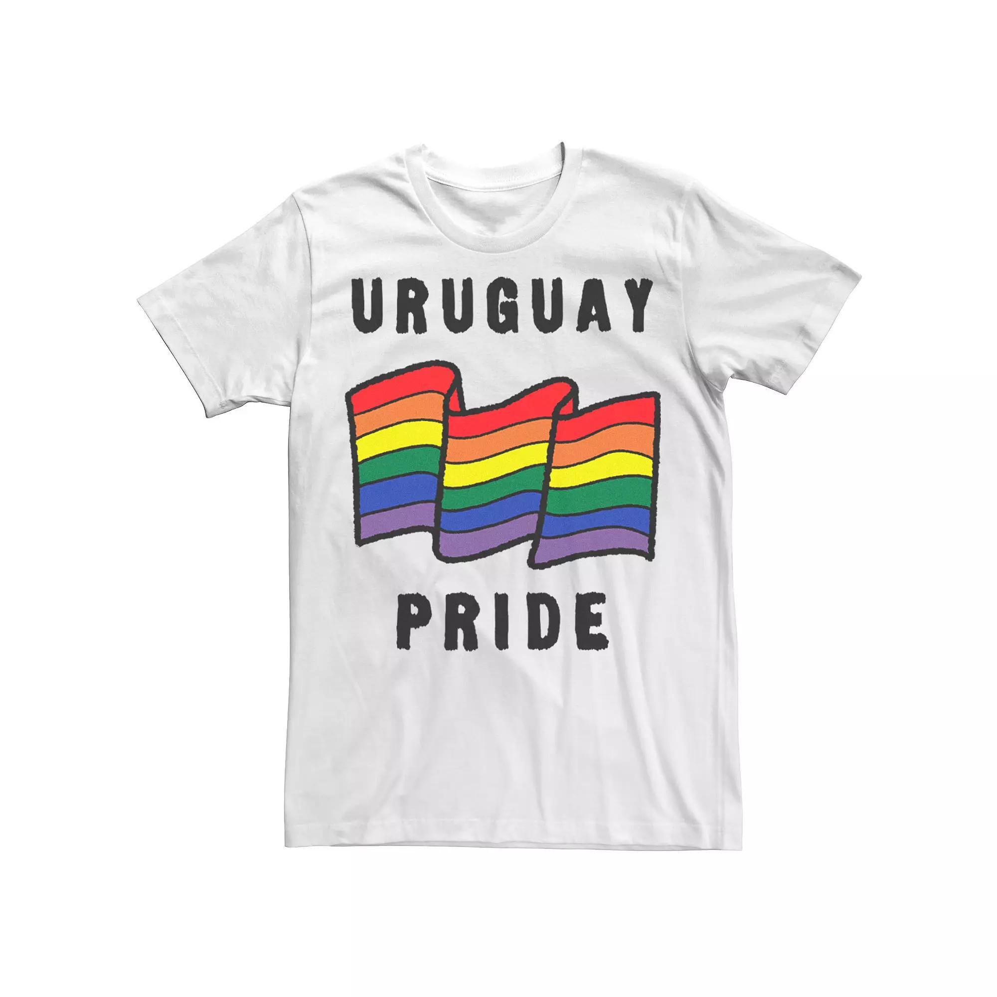Men's Gonzales Uruguay Pride Sketched Flag Tee, Size: XXL, White Product Image