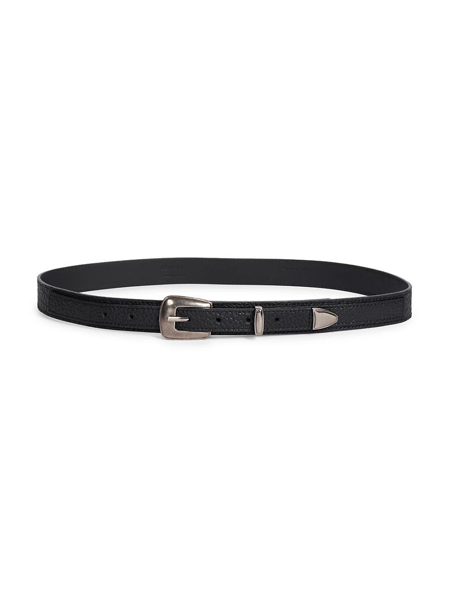 Mens Minimal Western Leather Belt Product Image