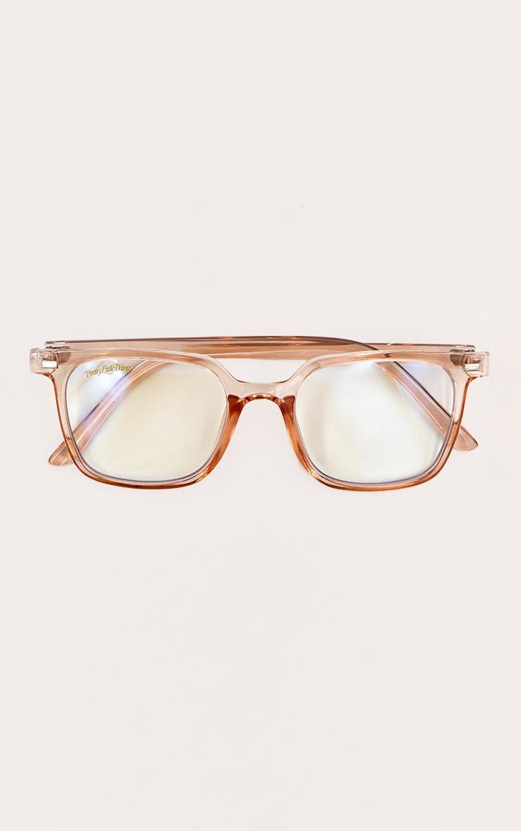 Peach Prettylittlething Square Blue Light Readers Product Image