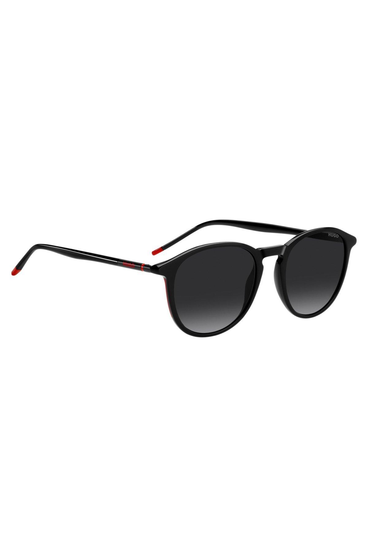 HUGO - Double-bridge sunglasses with metal-acetate temples Product Image