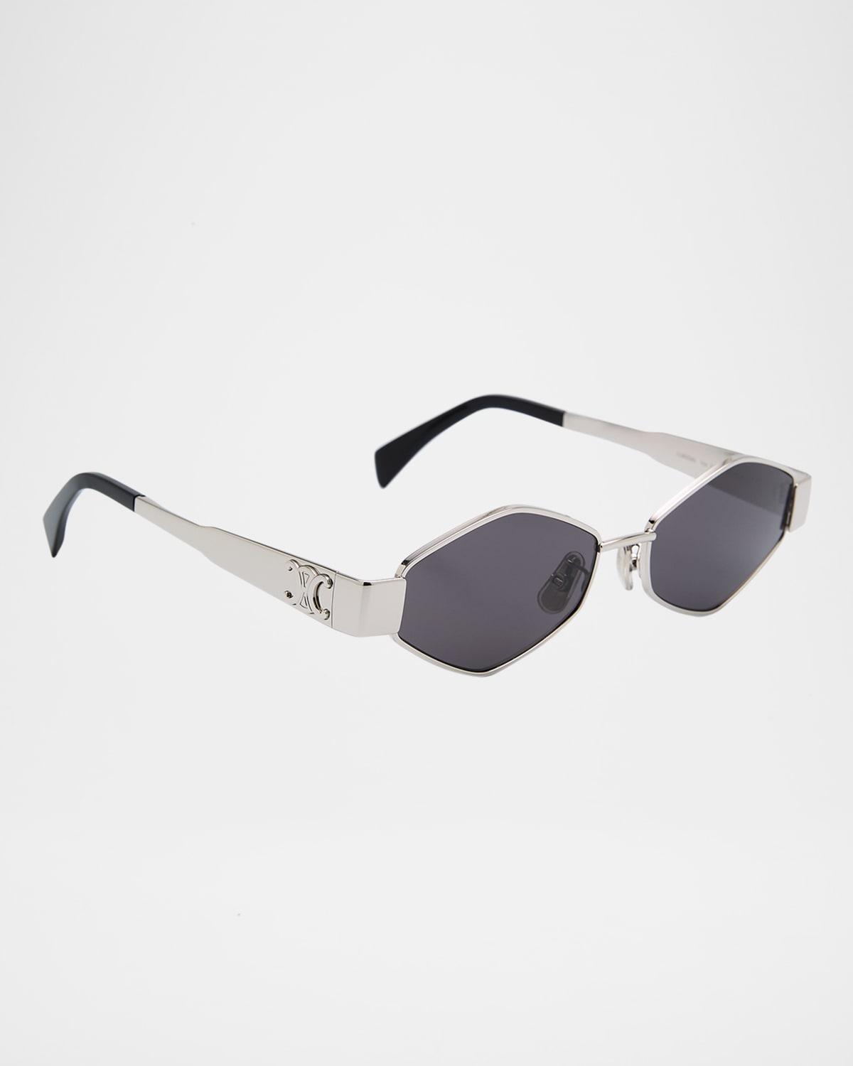 Mens Triomphe Metal and Nylon Oval Sunglasses Product Image