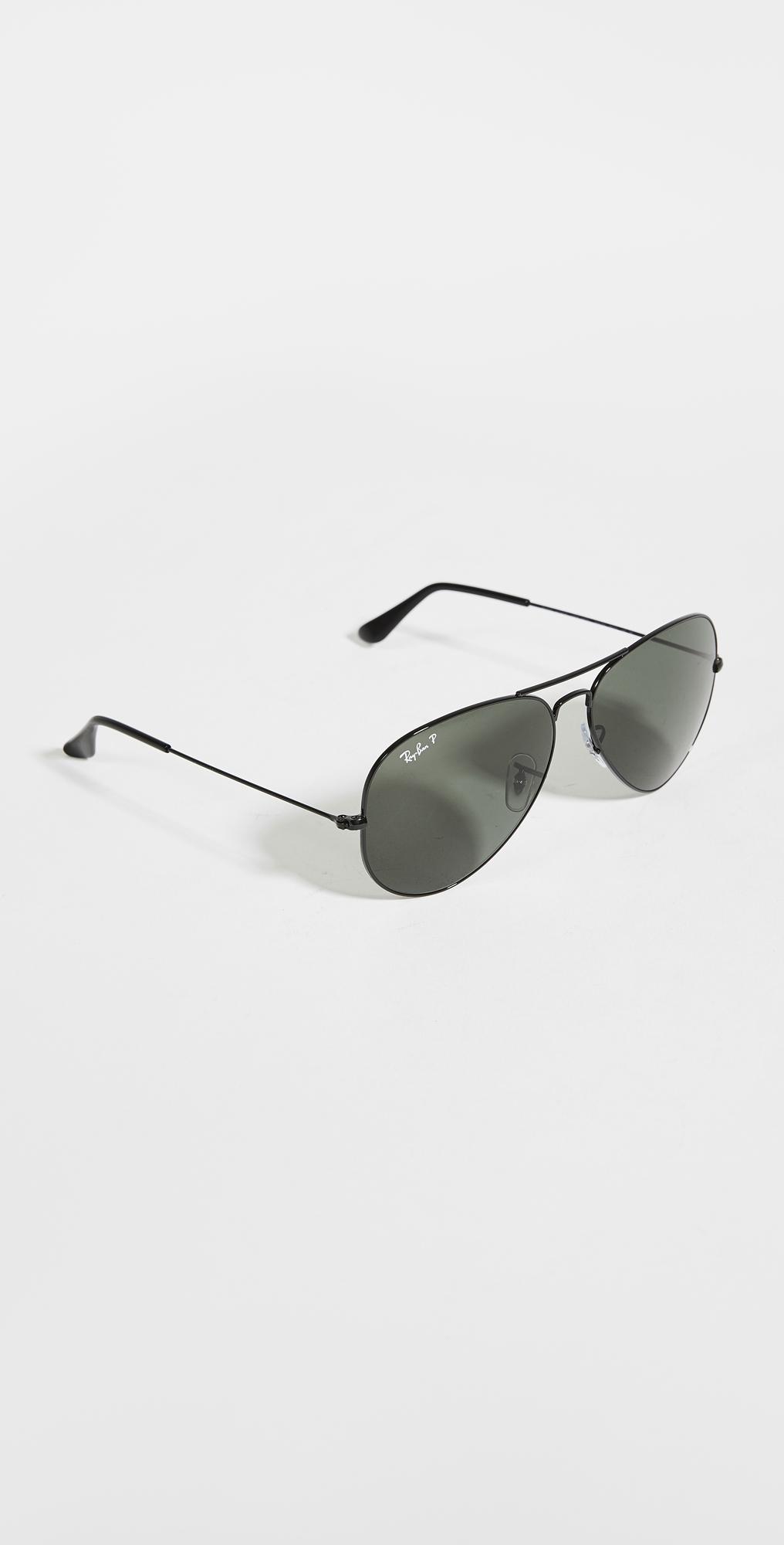 Ray-Ban Unisex 58mm Gradient Aviator Sunglasses in Black at Nordstrom Product Image