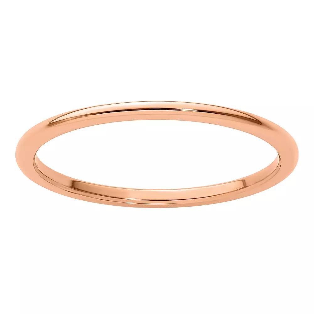 Stacks & Stones 10k Gold 1.2 mm Half Round Stackable Band, Women's, Size: 7, 10k Rose Gold Product Image