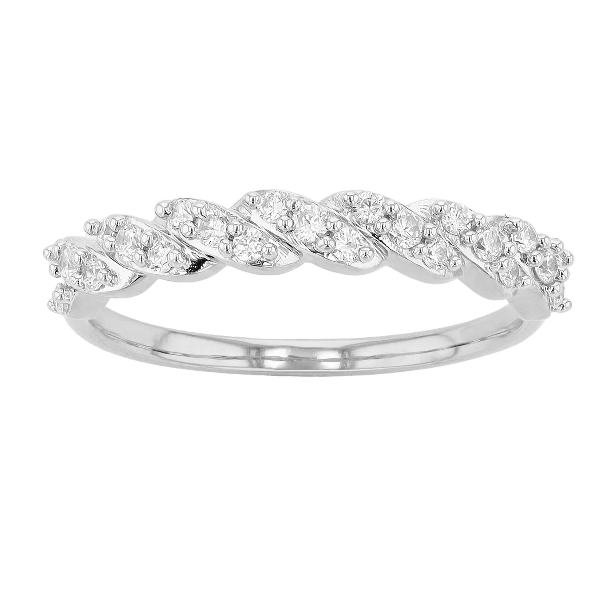 Diamond Brilliance Sterling Silver 1/4 Carat T.W. Lab-Created Diamond Ring, Women's, Size: 8, Pink Tone Product Image