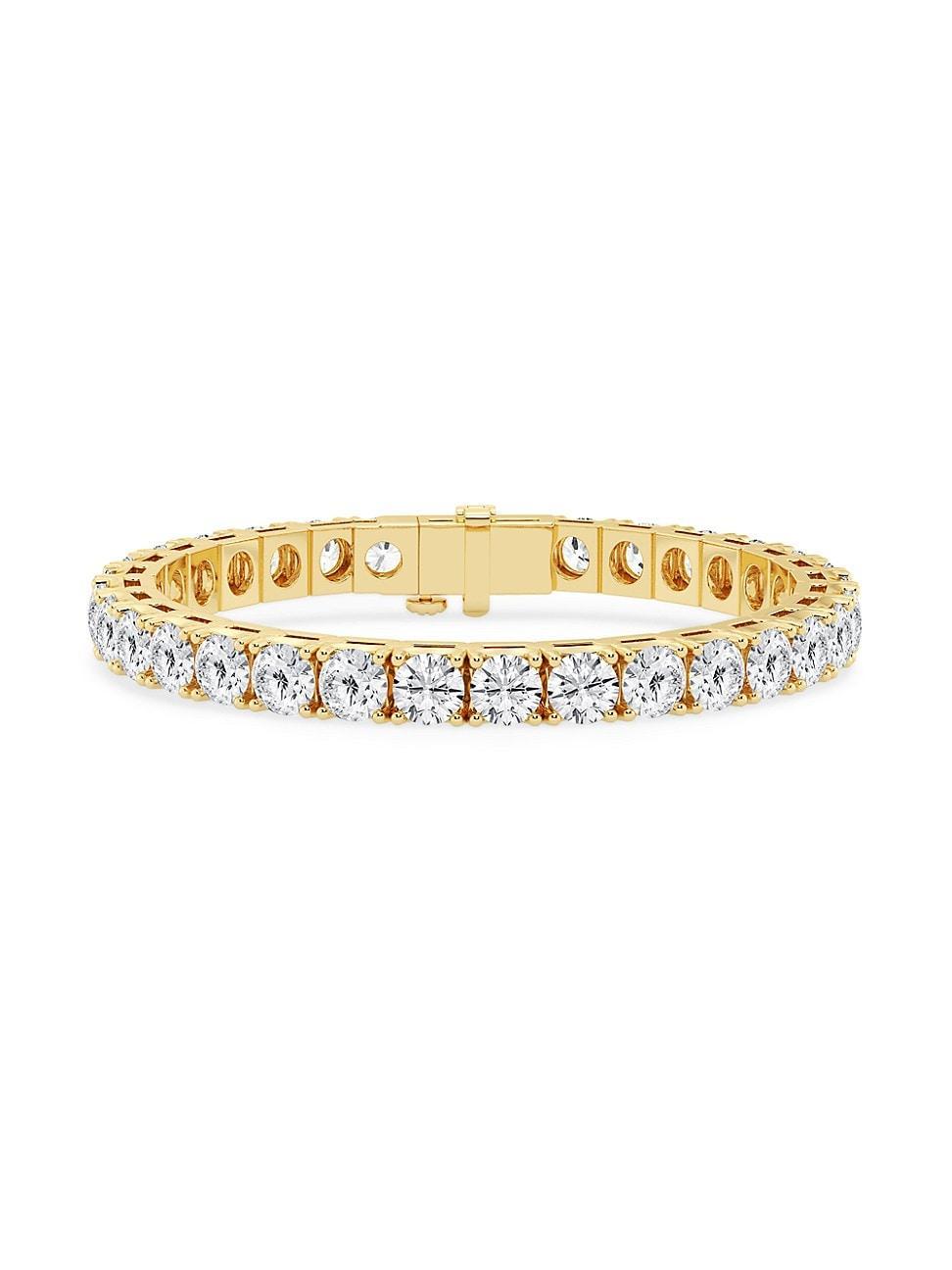 Womens 14K Yellow Gold & Round Lab-Grown Diamond 4-Prong Tennis Bracelet/5.00-20.00 TCW Product Image