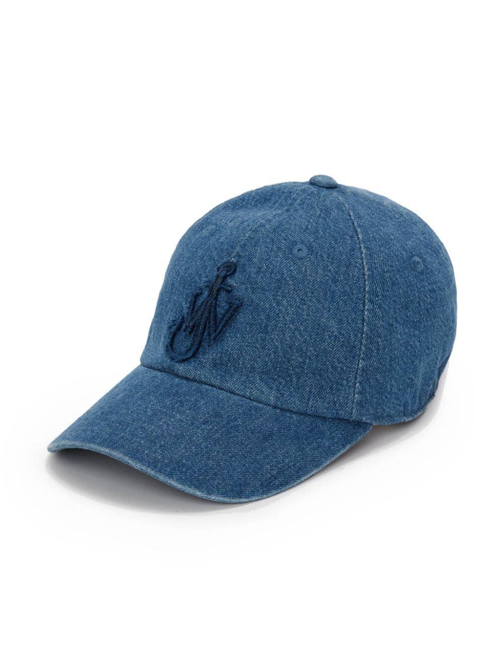 JW ANDERSON Logo-embroidered Denim Cap In Blue Product Image