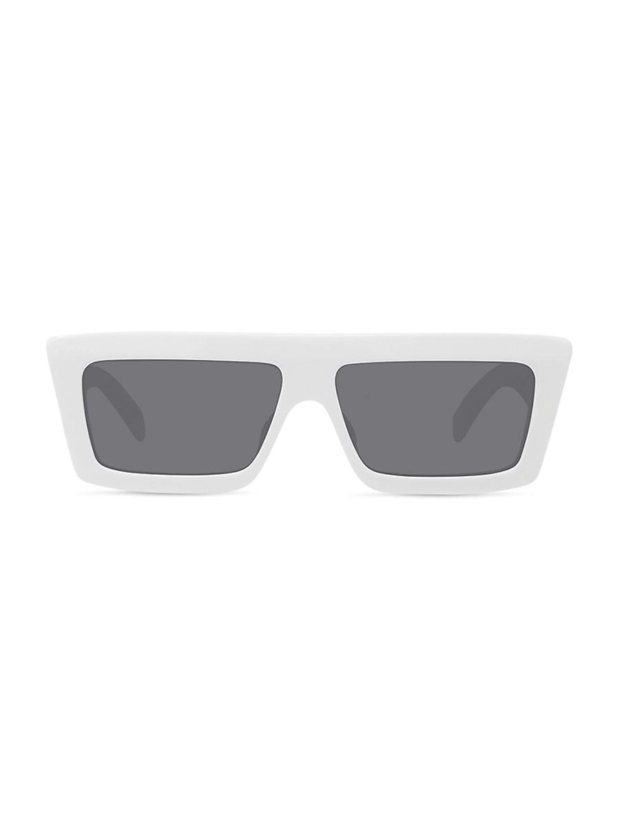 Mens 57MM Flat-Top Rectangular Sunglasses Product Image