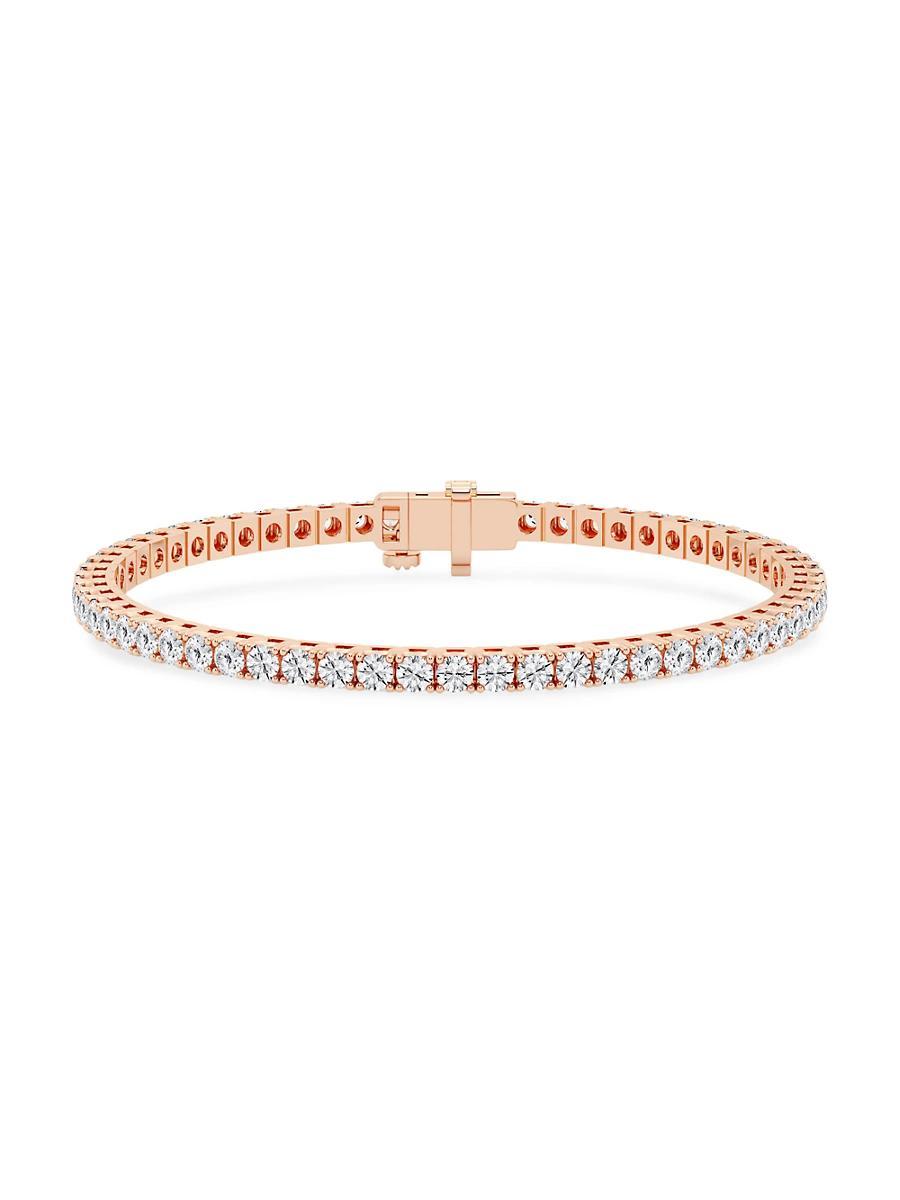 Womens 14K Rose Gold & Round Lab-Grown Diamond 4-Prong Tennis Bracelet/5.00-20.00 TCW Product Image