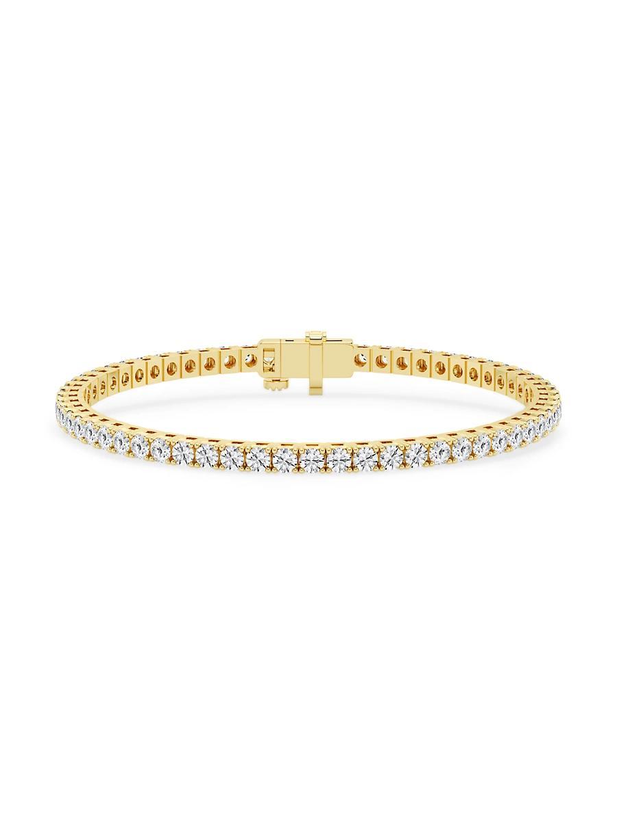 Womens 14K Yellow Gold & Round Lab-Grown Diamond 4-Prong Tennis Bracelet/5.00-20.00 TCW Product Image