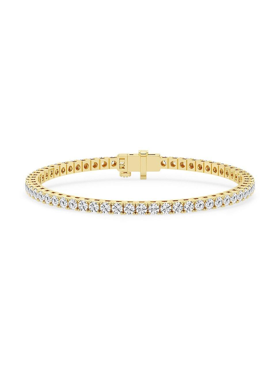 Womens 14K Yellow Gold & Round Lab-Grown Diamond 4-Prong Tennis Bracelet/5.00-20.00 TCW Product Image