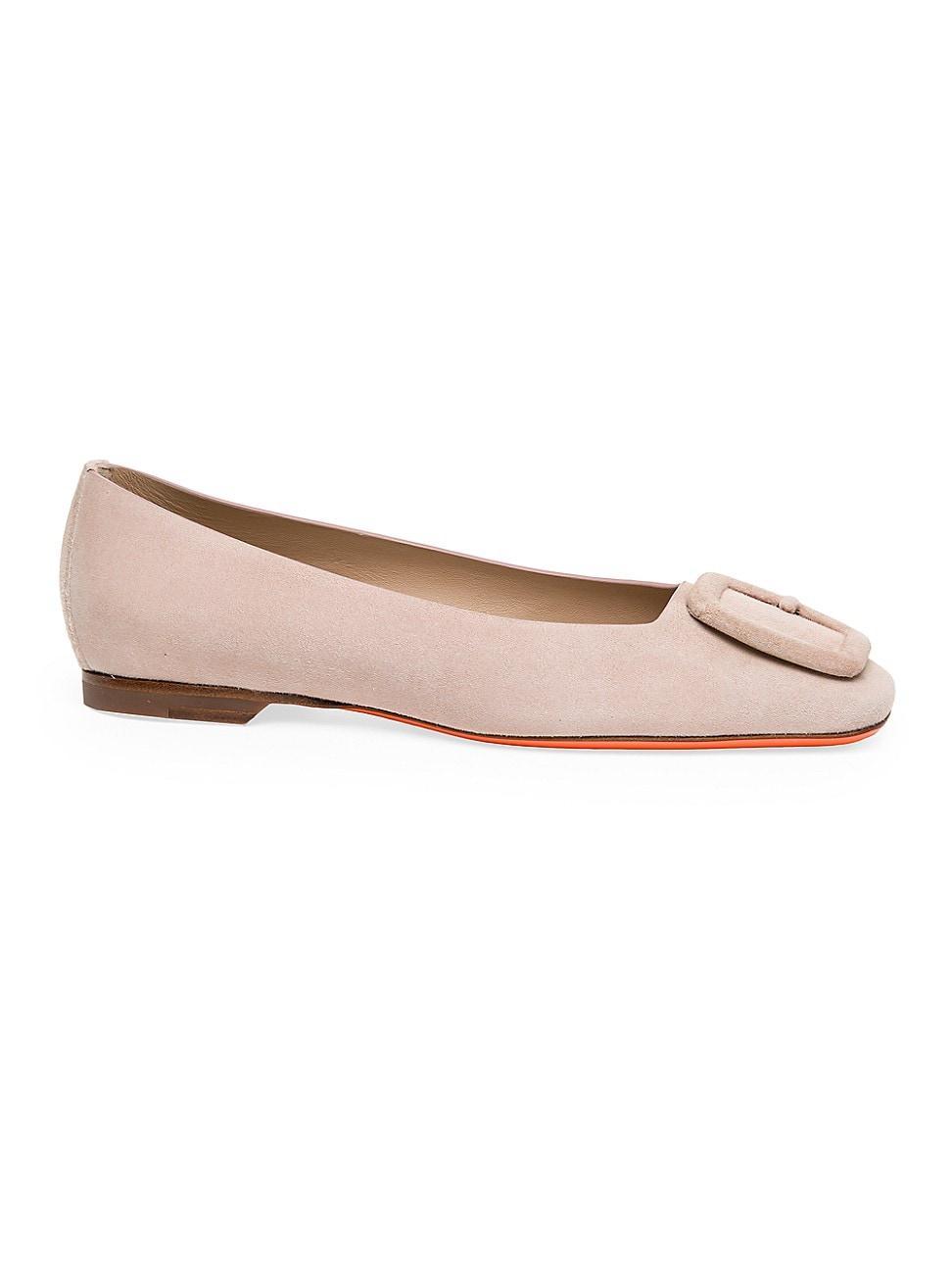 Santoni Womens Maya Suede Ballet Flat Product Image