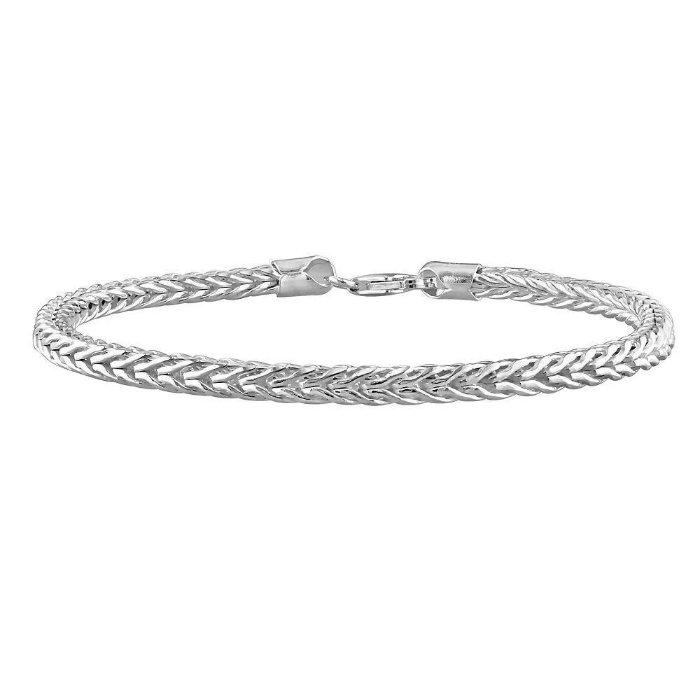 Stella Grace Mens Sterling Silver Foxtail Chain Bracelet Product Image