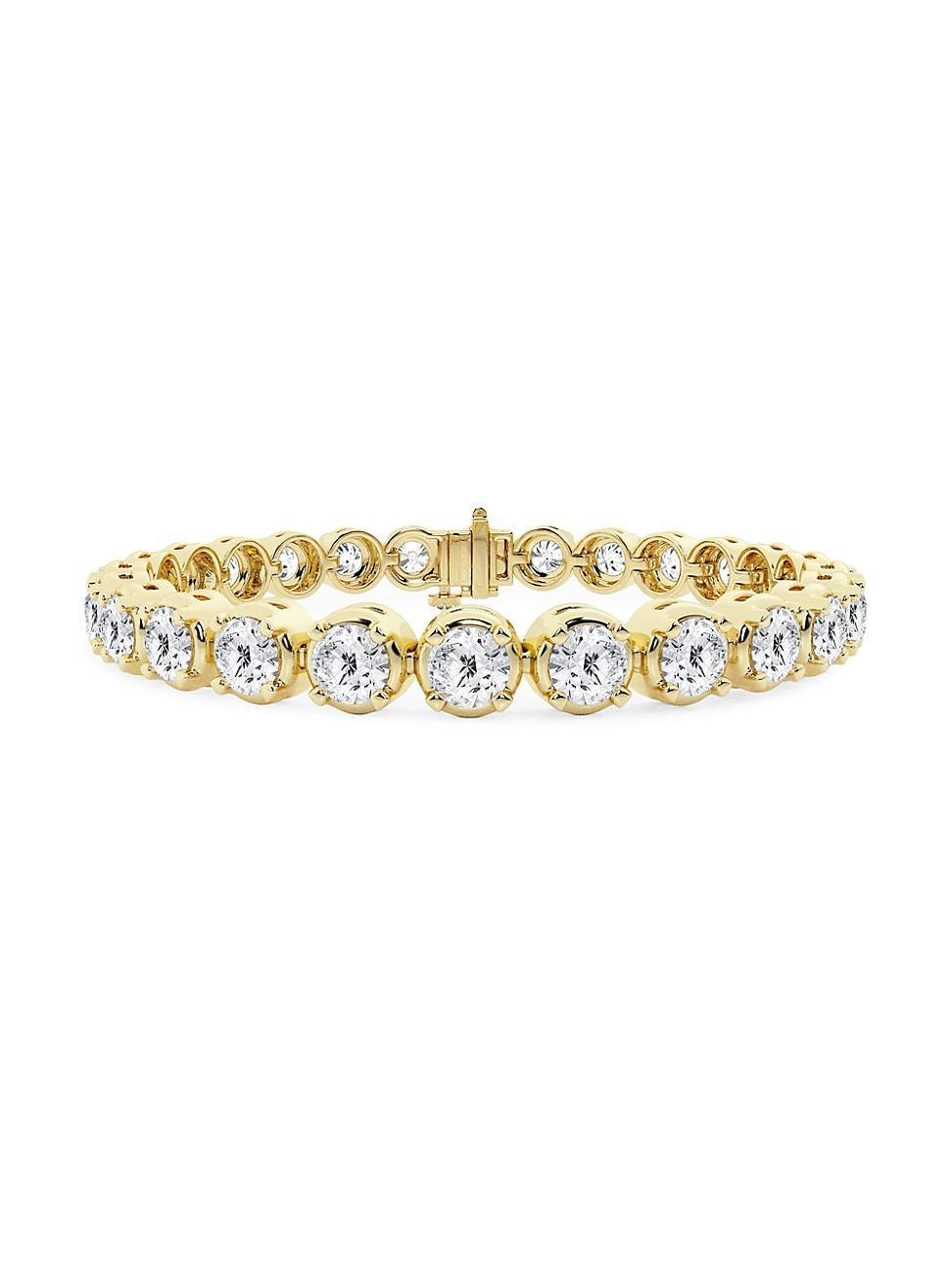 Womens 14K White Gold & Round Lab-Grown Diamond 4-Prong Tennis Bracelet/2.00-15.00 TCW Product Image