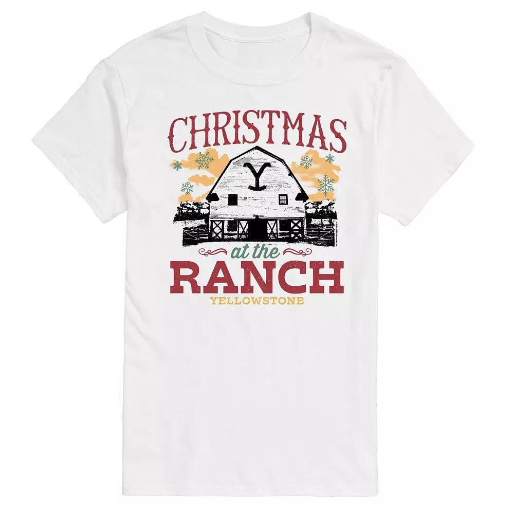Big & Tall Yellowstone Christmas At The Ranch Graphic Tee, Mens Product Image