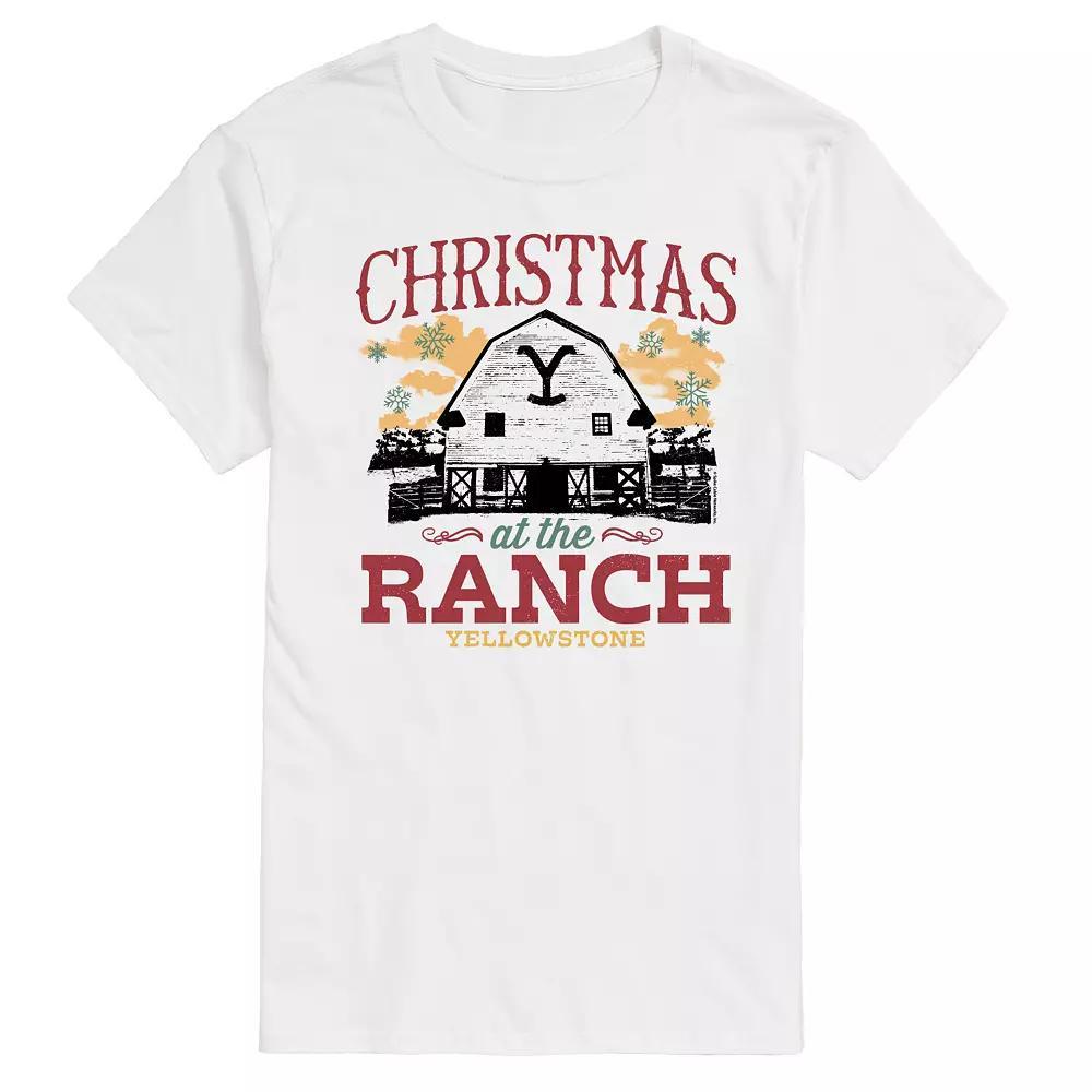 Big & Tall Yellowstone Christmas At The Ranch Graphic Tee, Mens Product Image