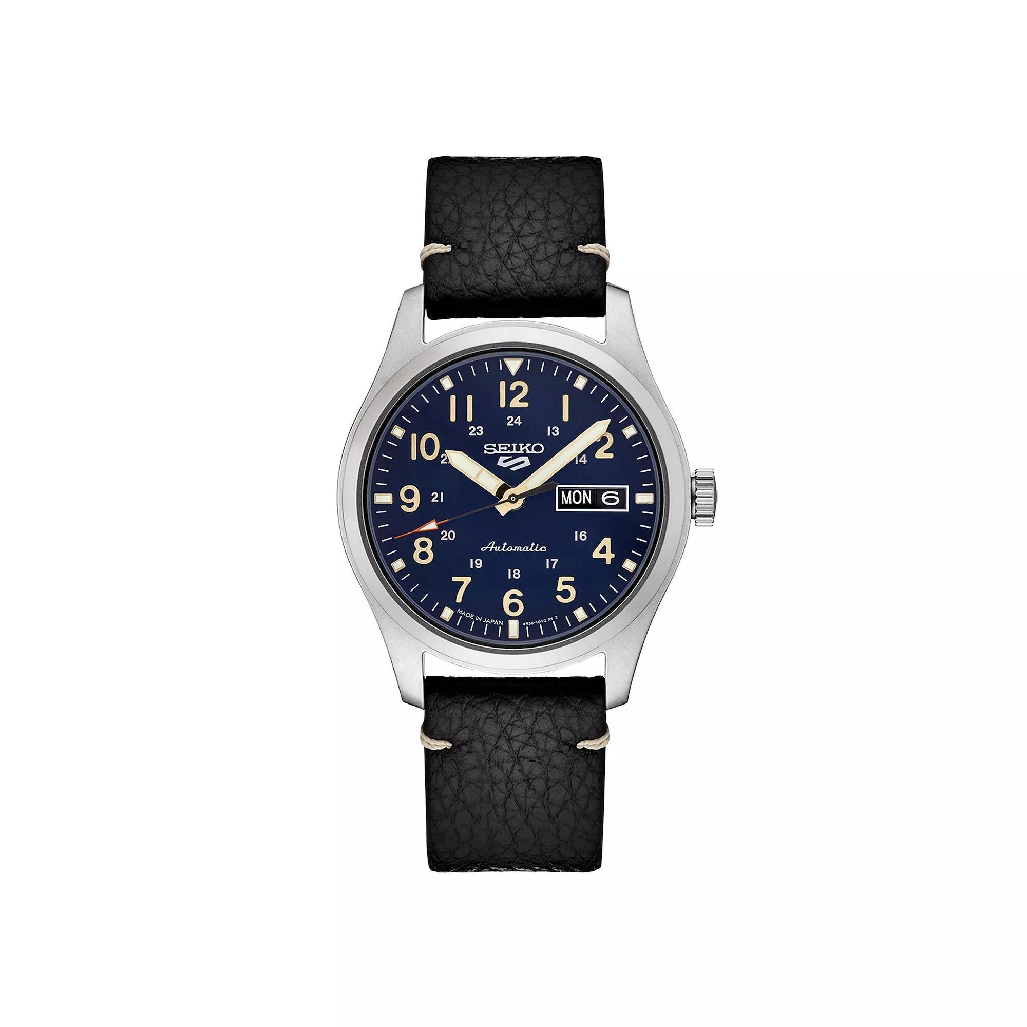Seiko Mens 5 Sports Stainless Steel Green Dial Watch - SRPG33 Product Image
