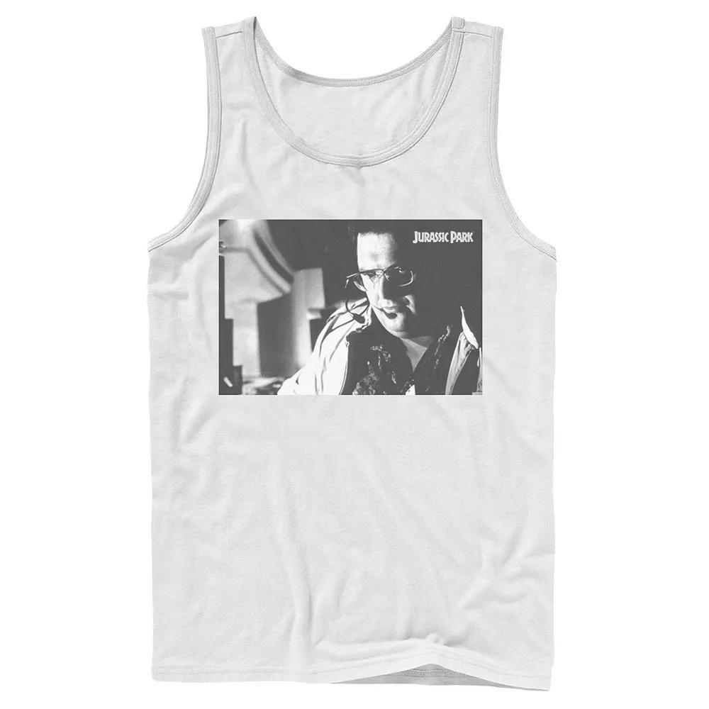 Men's Jurassic Park Dennis Nedry Computer Work Graphic Tank Top, Size: Small, Blue Product Image