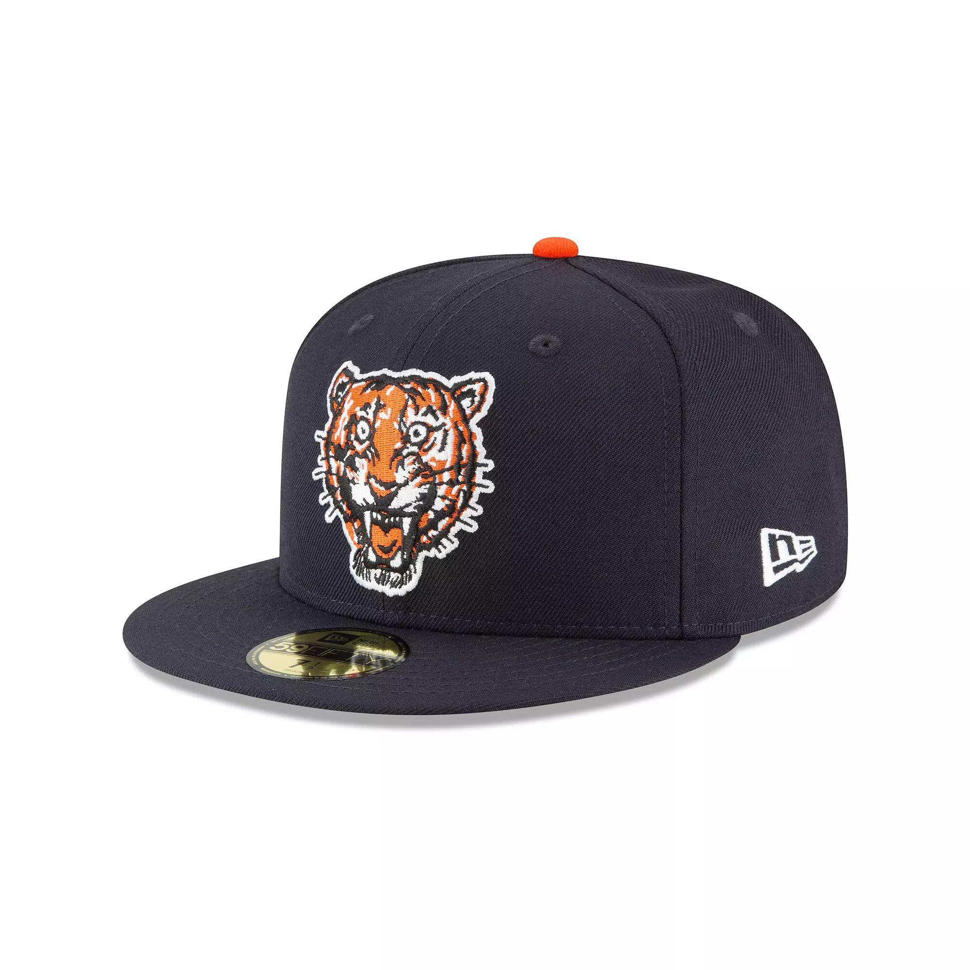 Men's New Era Navy Detroit Tigers Cooperstown Collection Wool 59FIFTY Fitted Hat, Size: 7 5/8, Blue Product Image