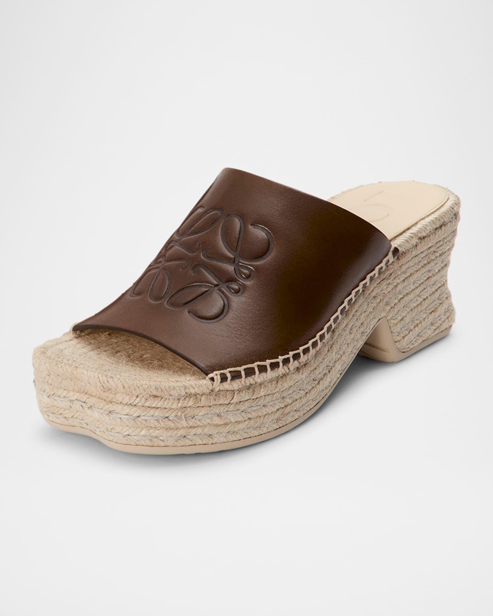 Petal Leather Espadrille Platform Sandals Product Image