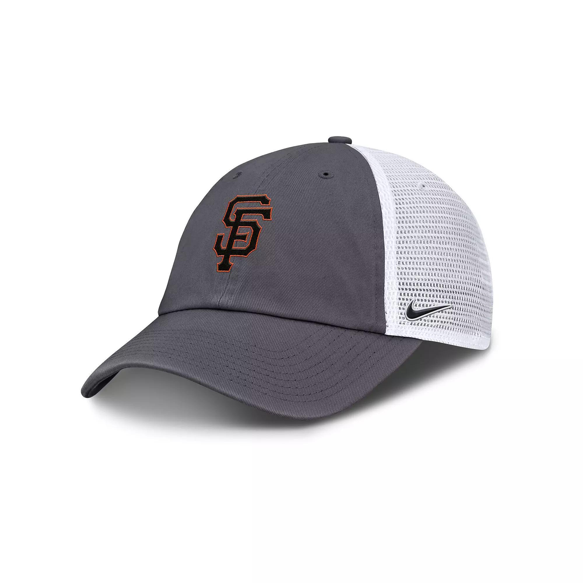 Men's Nike Gray Milwaukee Brewers Wordmark Club Adjustable Trucker Hat, Size: Medium/Large, Grey Product Image