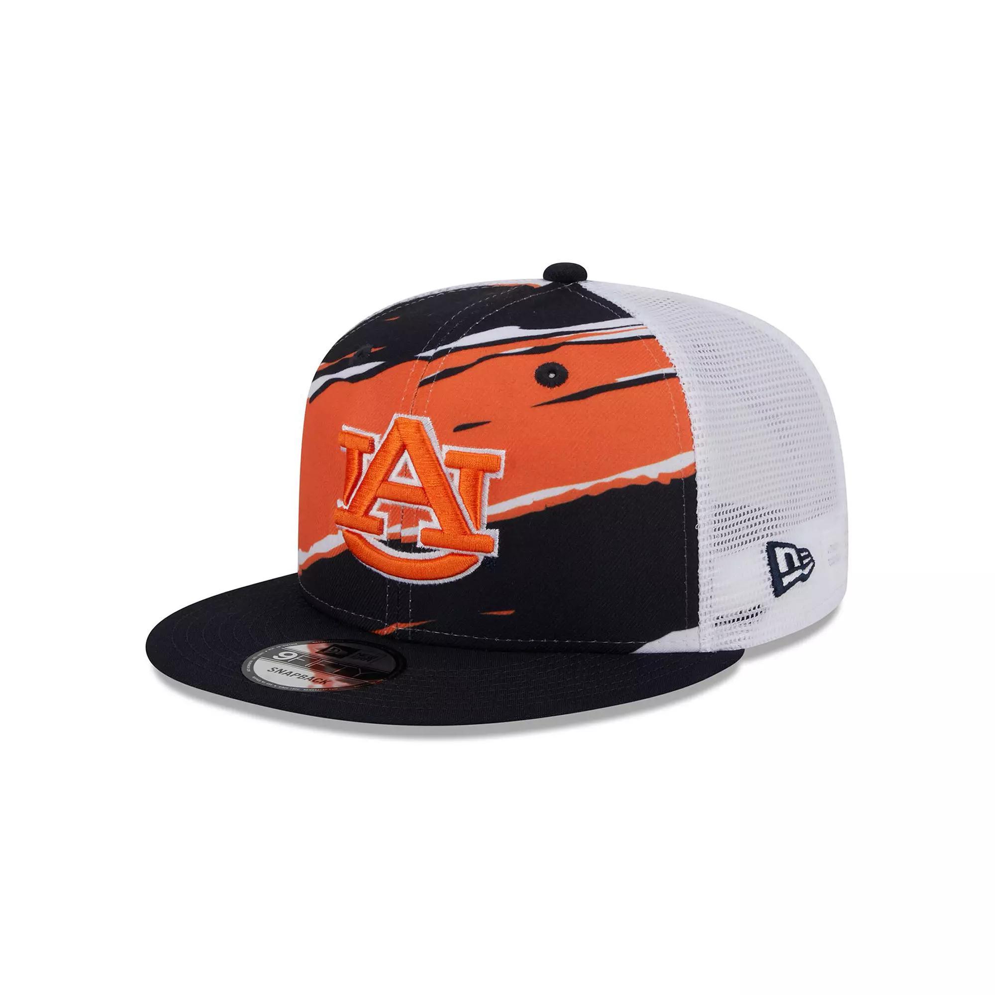 Mens New Era Auburn Tigers Tear Trucker 9FIFTY Snapback Hat, Blue Product Image