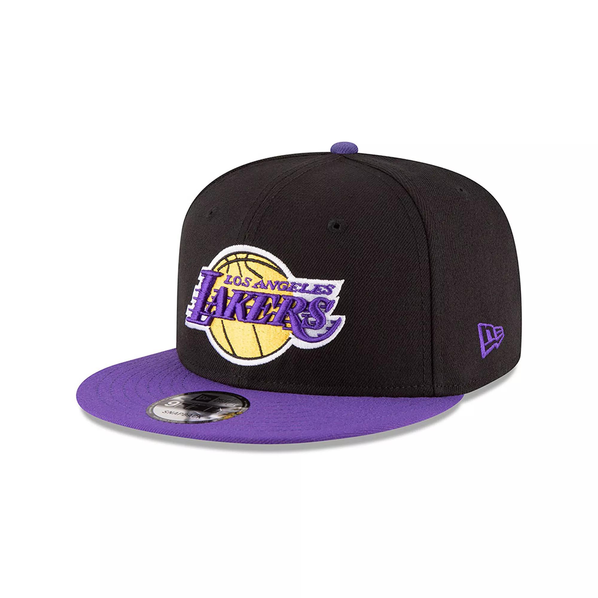 Mens New Era /Purple Los Angeles Lakers 2-Tone 9FIFTY Adjustable Snapback Hat Product Image