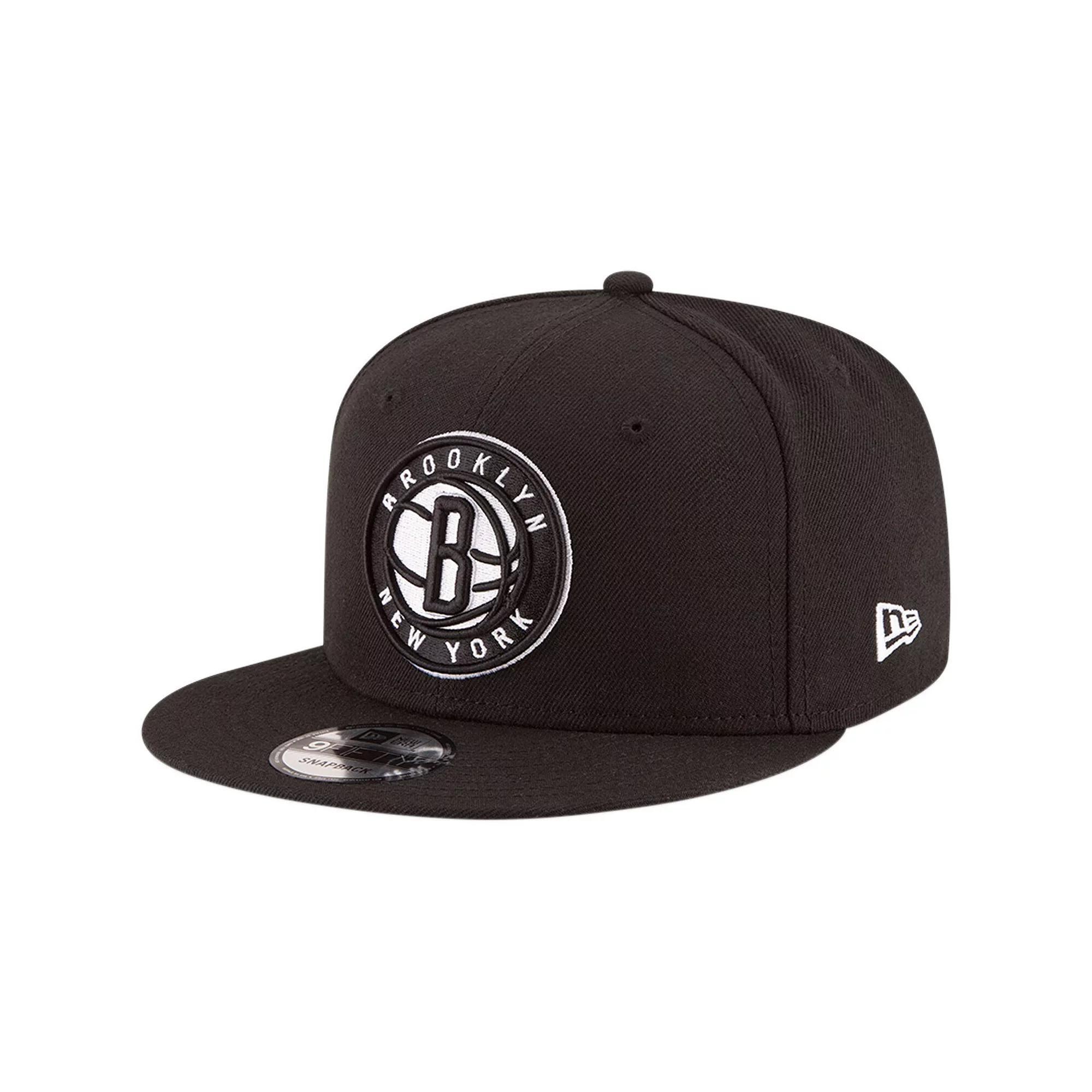 Men's New Era Black Brooklyn Nets Official Team Color 9FIFTY Snapback Hat Product Image