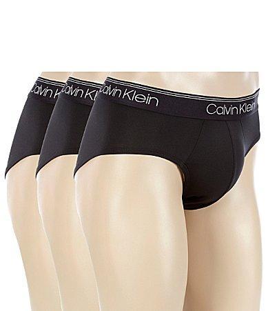 Mens Calvin Klein 3-Pack Microfiber Stretch Low-Rise Briefs Product Image