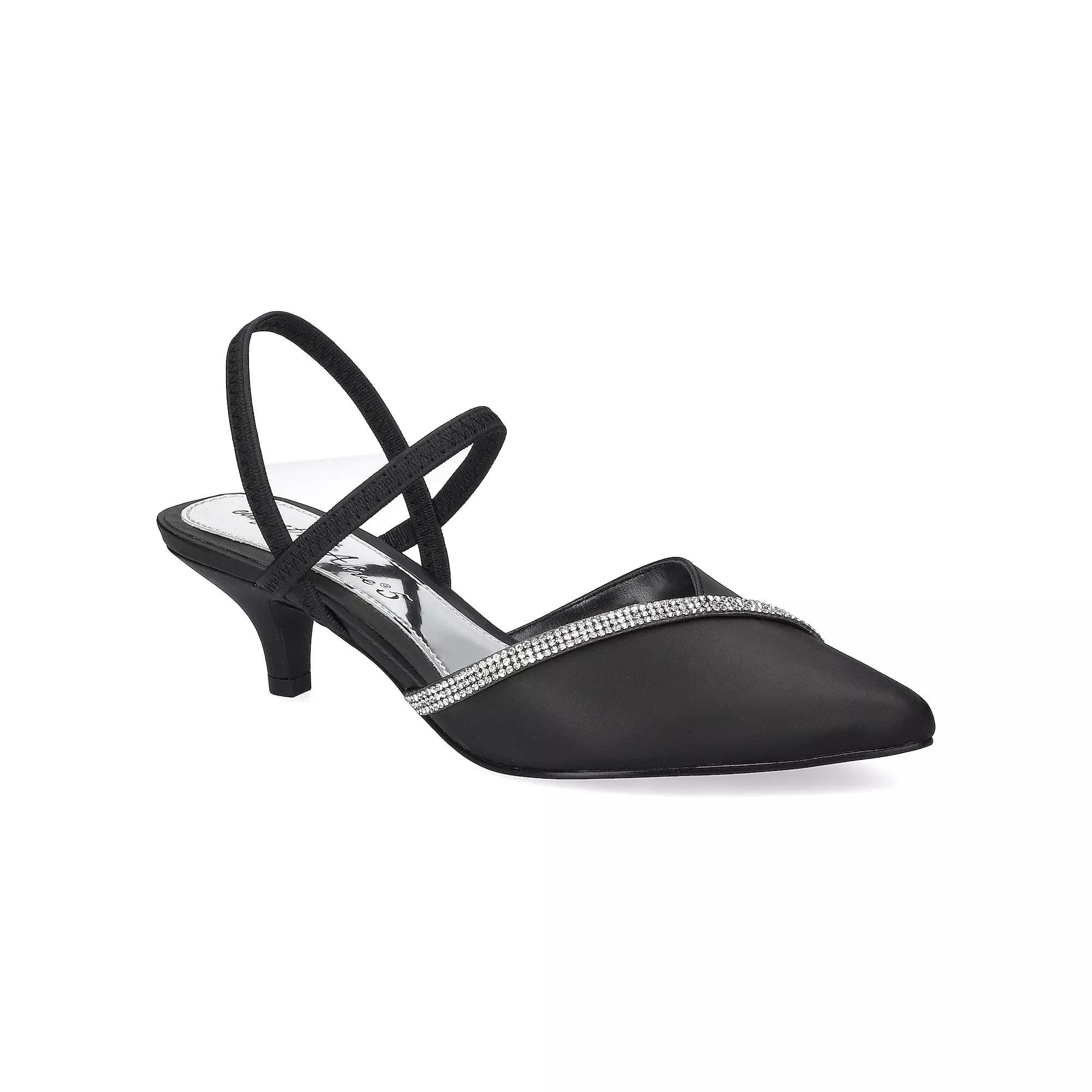 Easy Street Unna Women's Heels, Size: 8.5, Black Satin W Stone Product Image