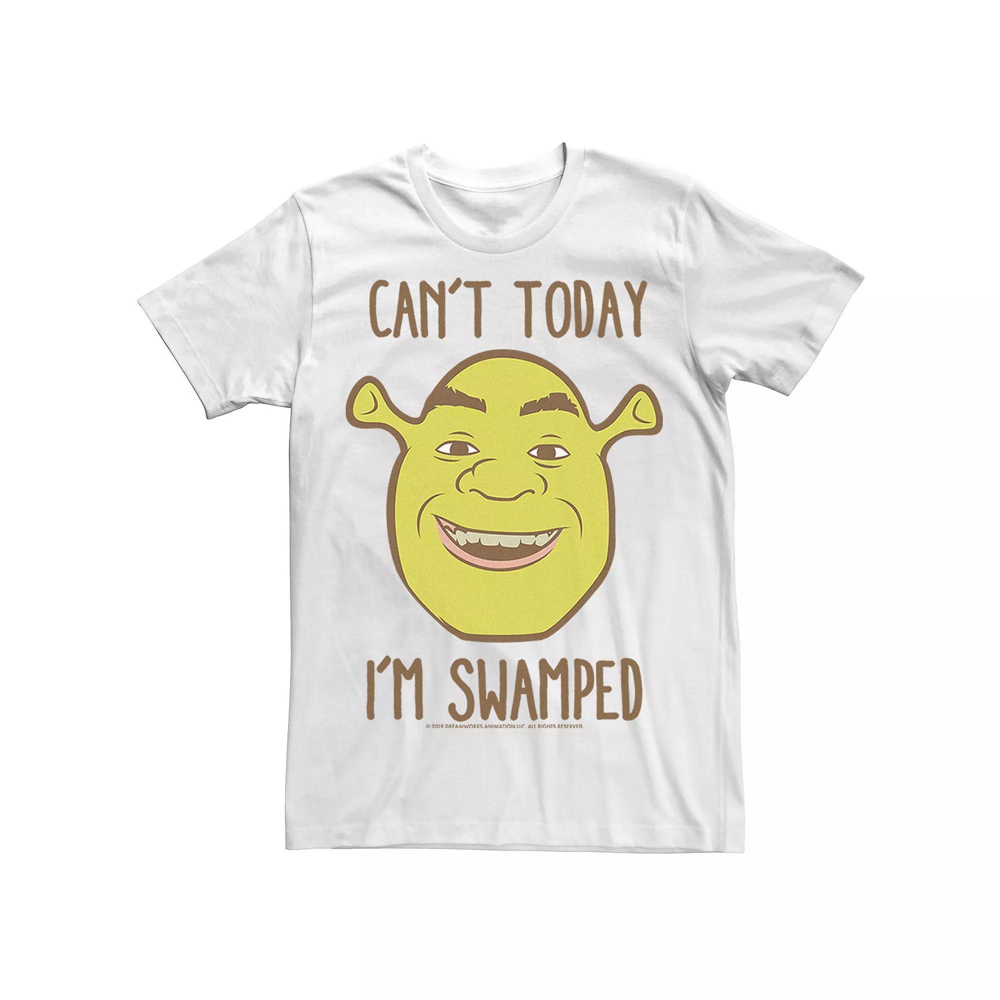 Men's Shrek Can't Today I'm Swamped Tee, Size: Small, White Product Image
