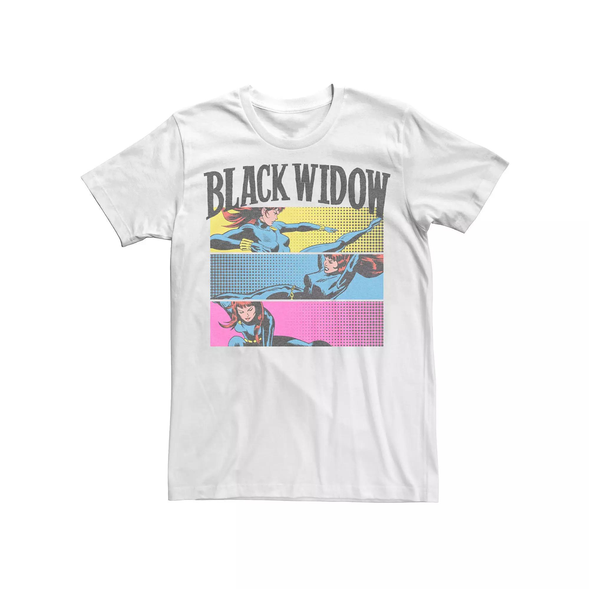 Men's Marvel Black Widow Panels Tee, Size: Medium, White Product Image